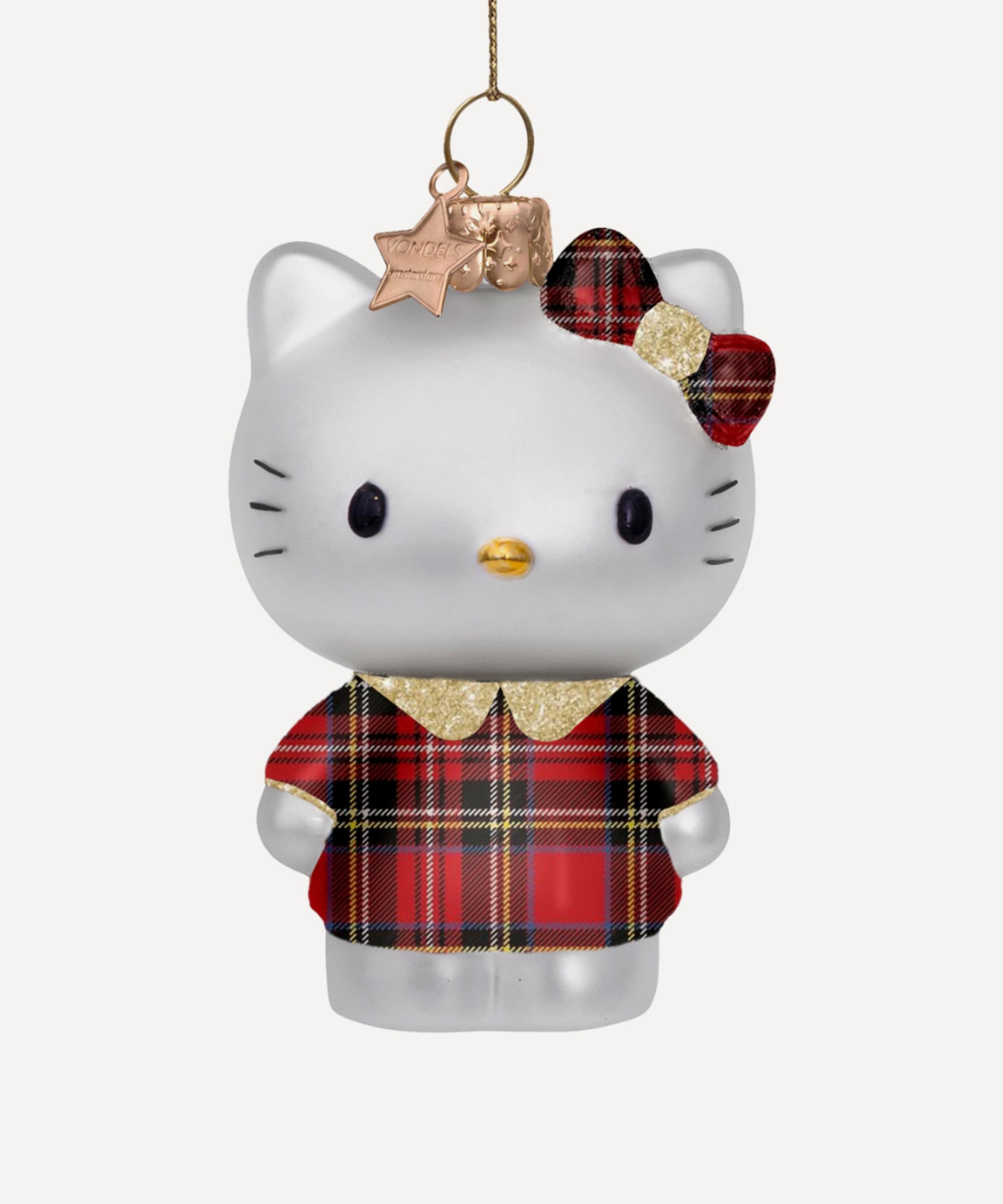 Christmas - Hello Kitty Tartan Dress Glass Ornament image number 0