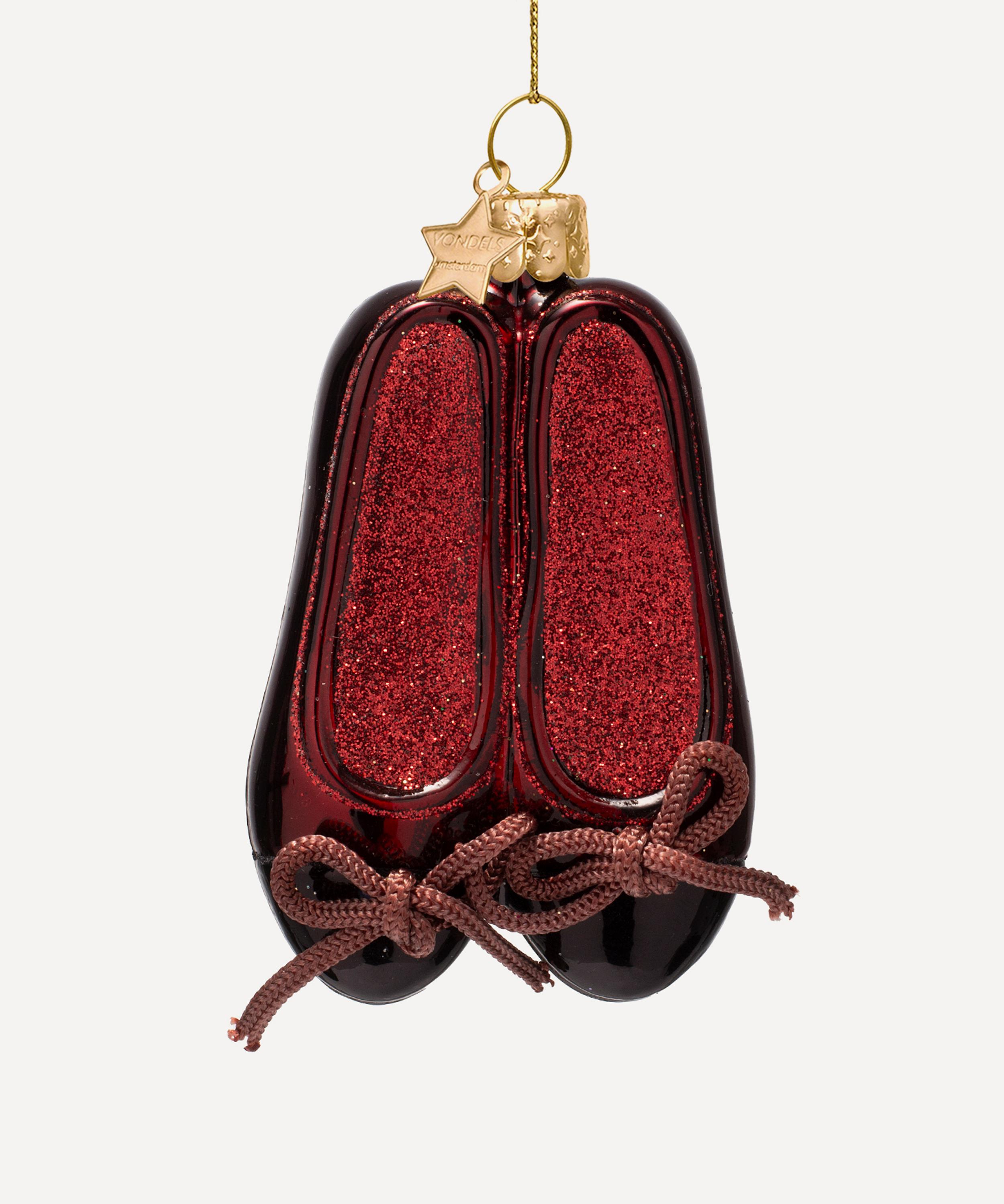 Christmas - Ballet Shoes Glass Ornament image number 0