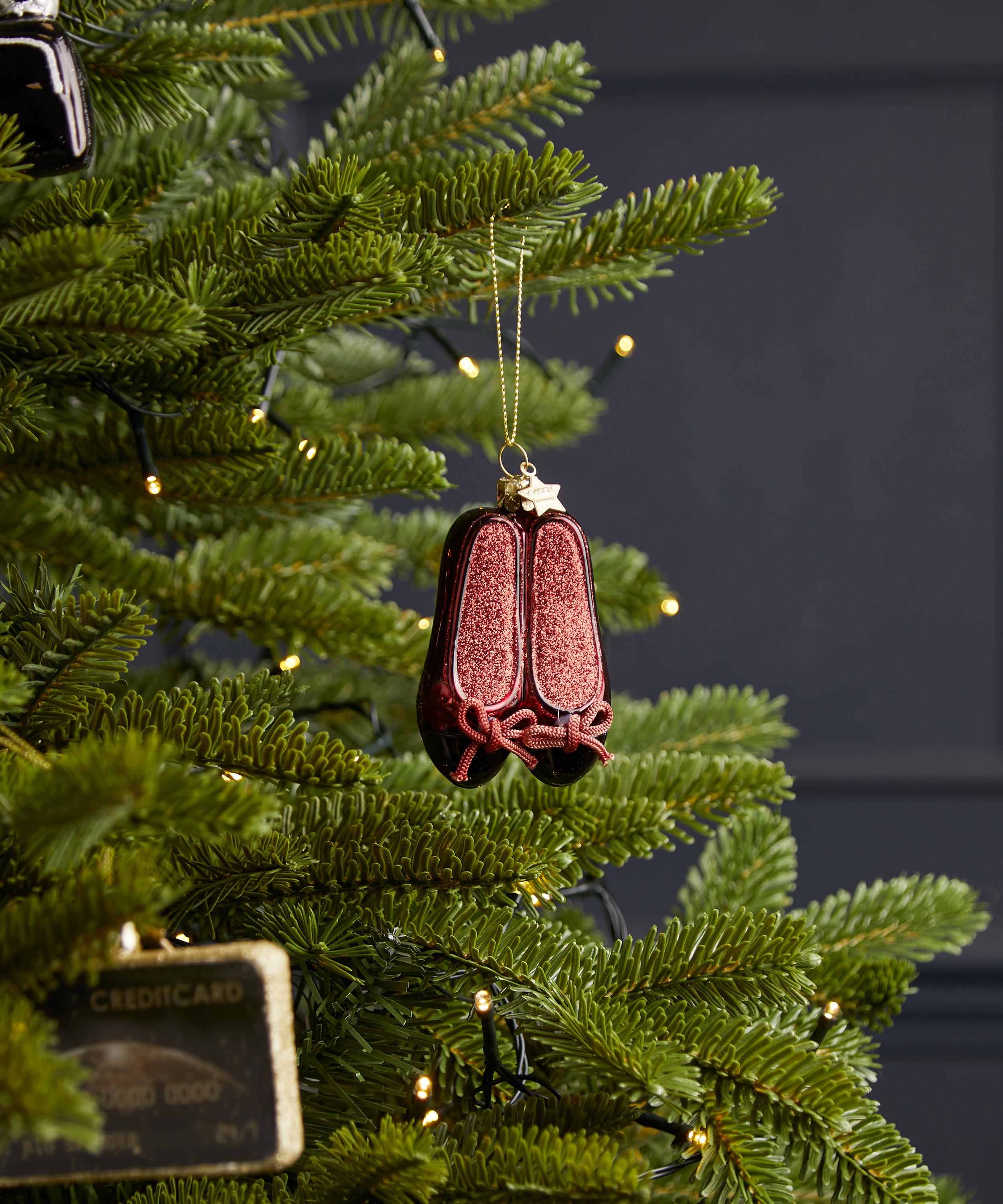 Christmas - Ballet Shoes Glass Ornament image number 1