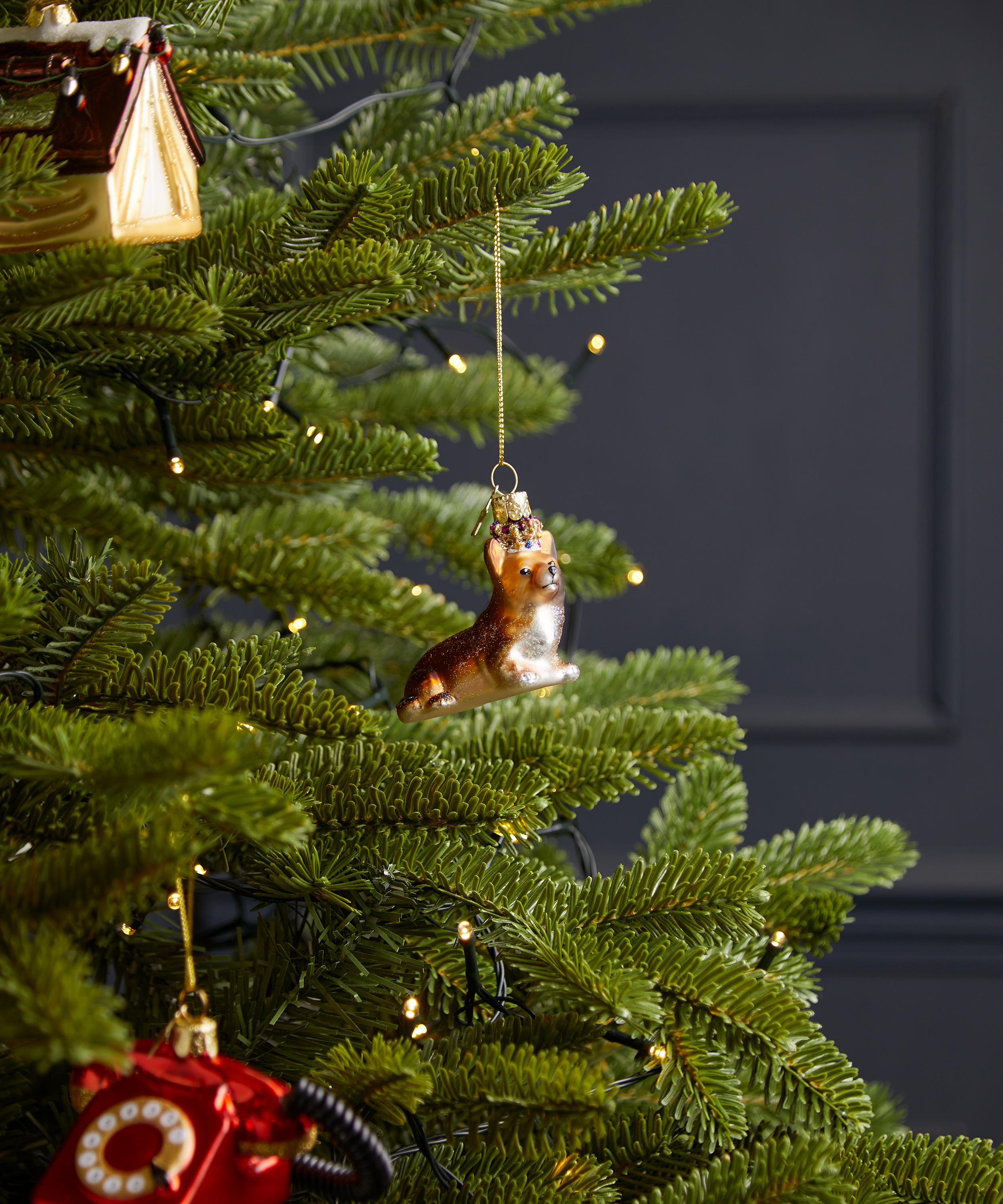 Christmas - Corgi Dog Glass Ornament image number 0