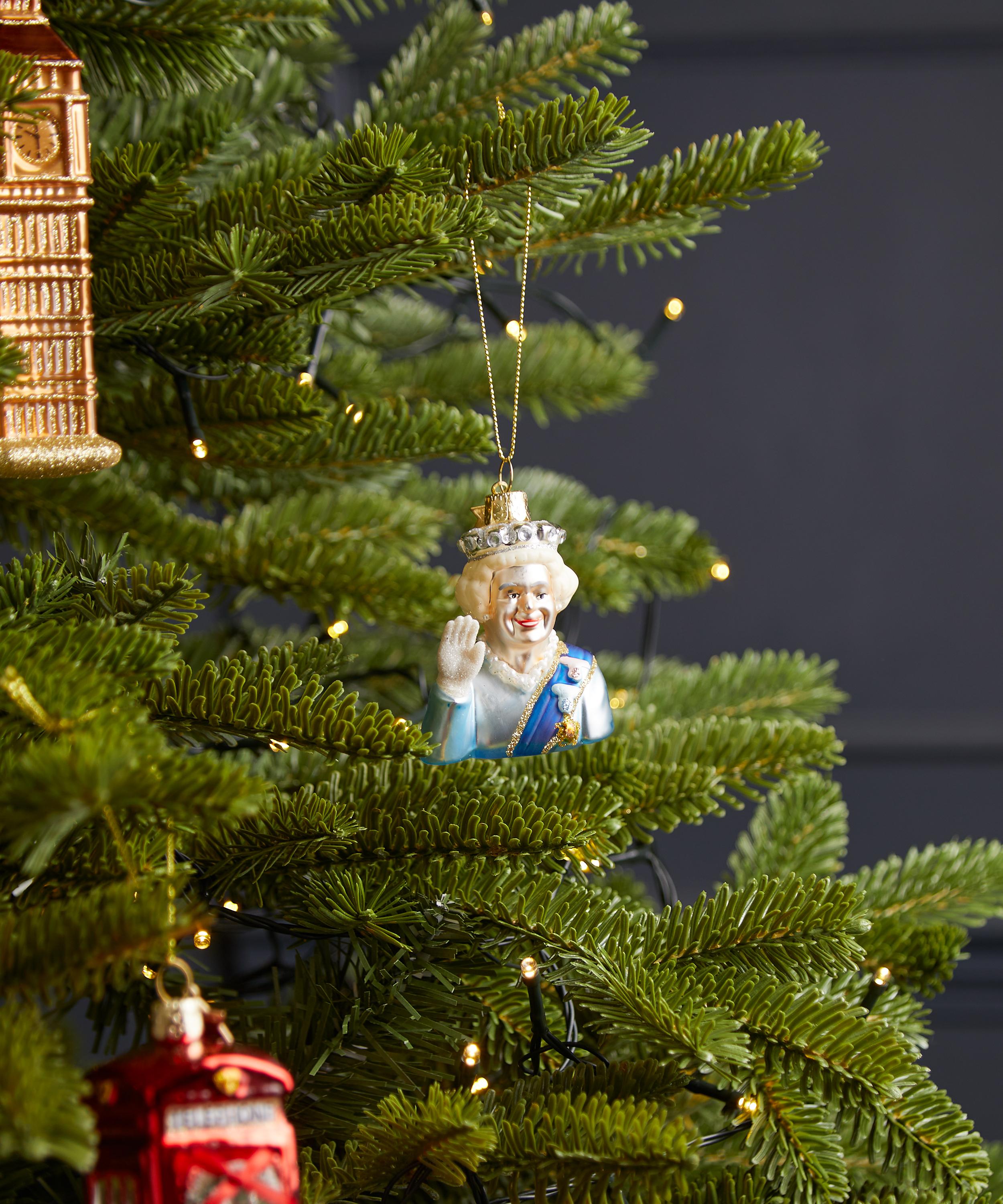 Christmas - Queen Elizabeth II Glass Ornament image number 1