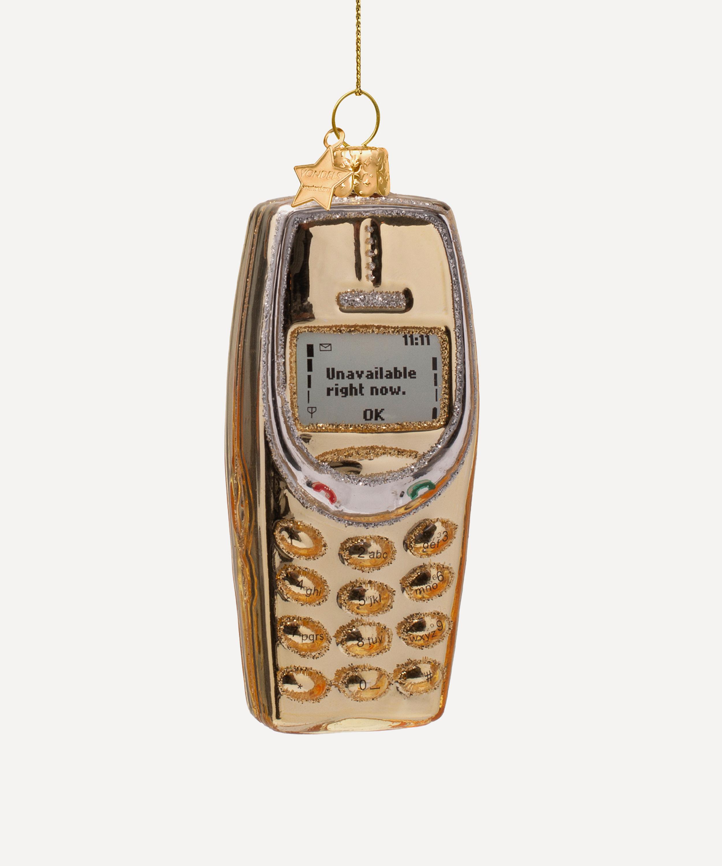 Christmas - Gold Cell Phone Glass Ornament image number 0