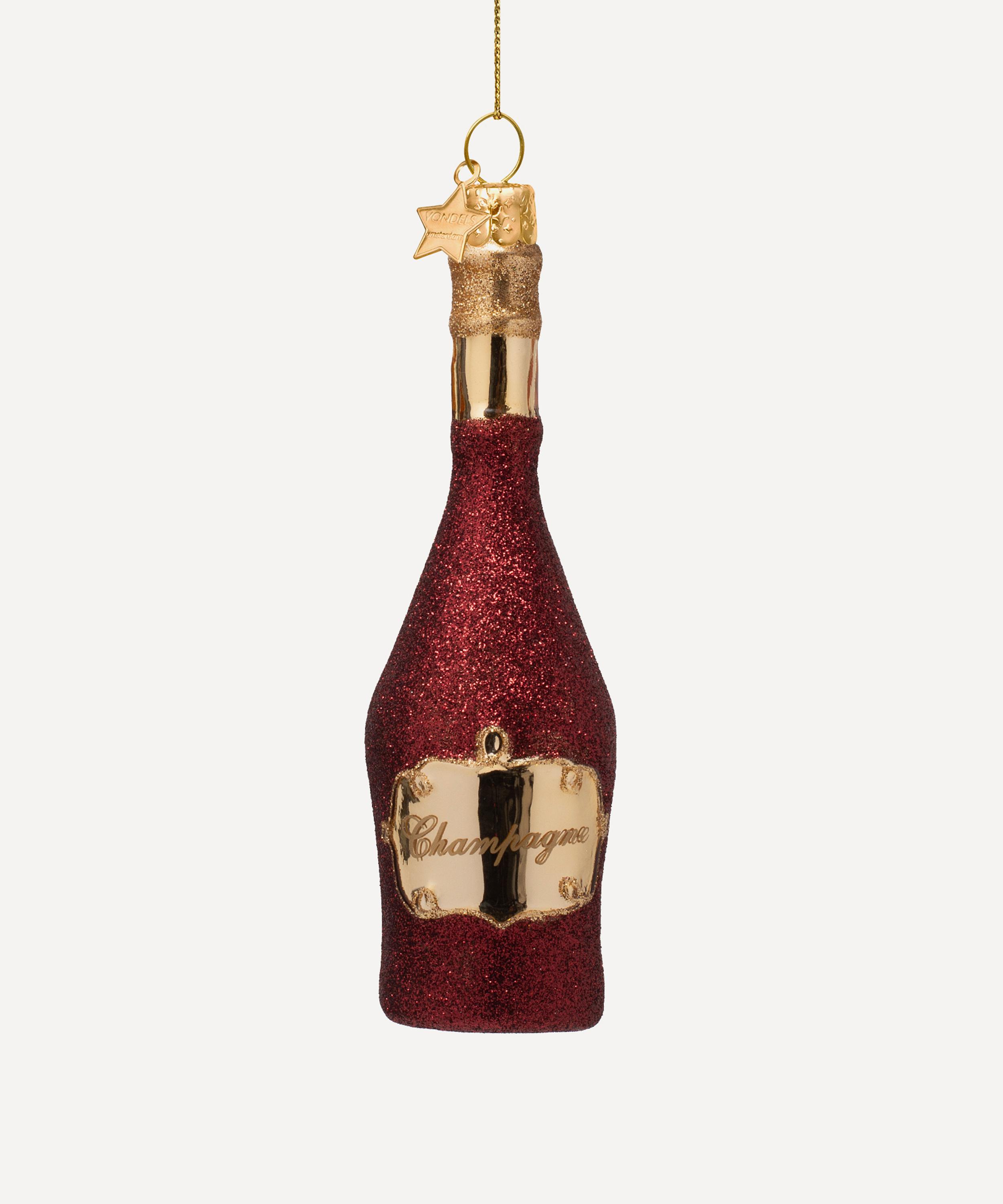 Christmas - Champagne Bottle Glass Ornament image number 0