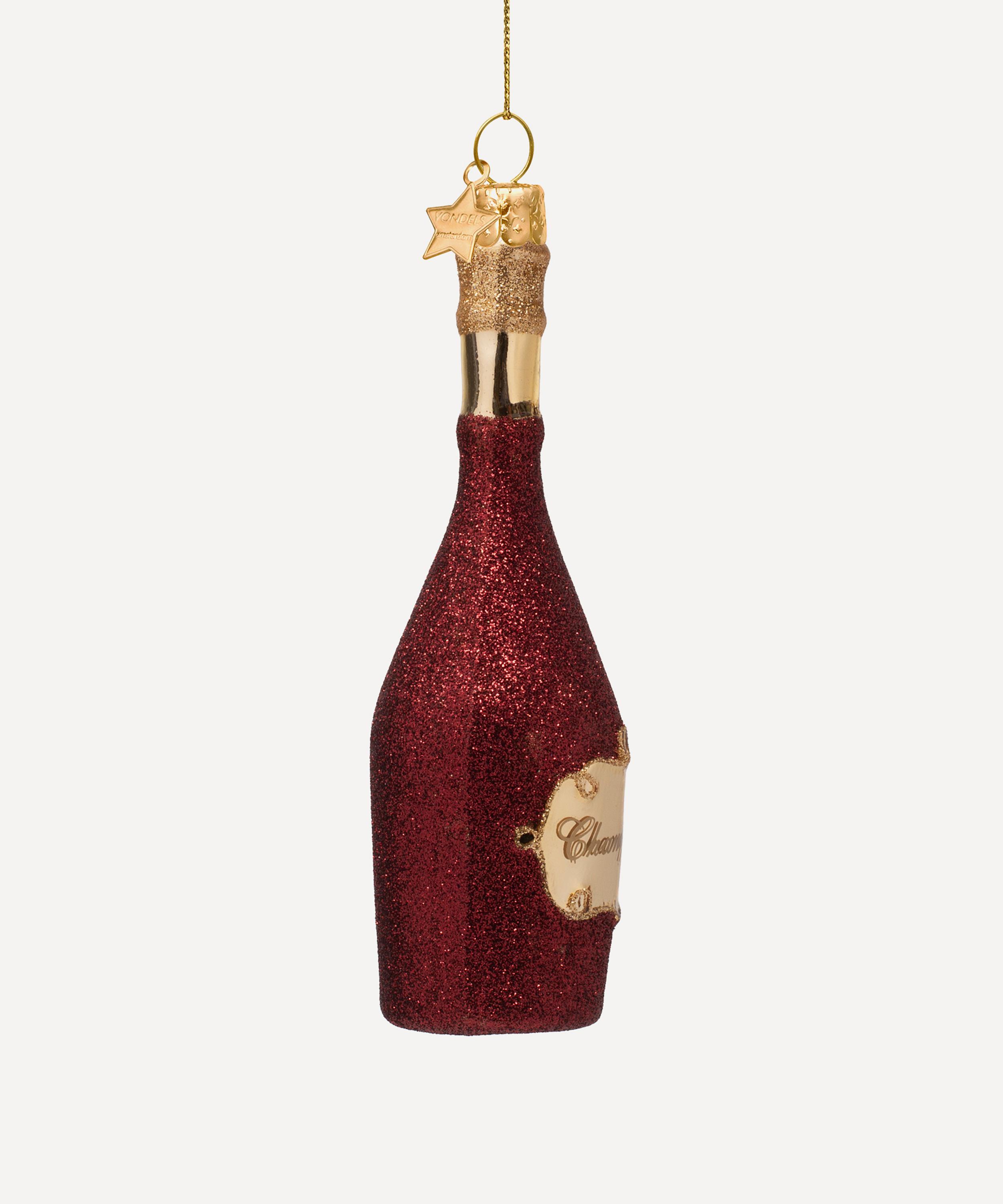 Christmas - Champagne Bottle Glass Ornament image number 2