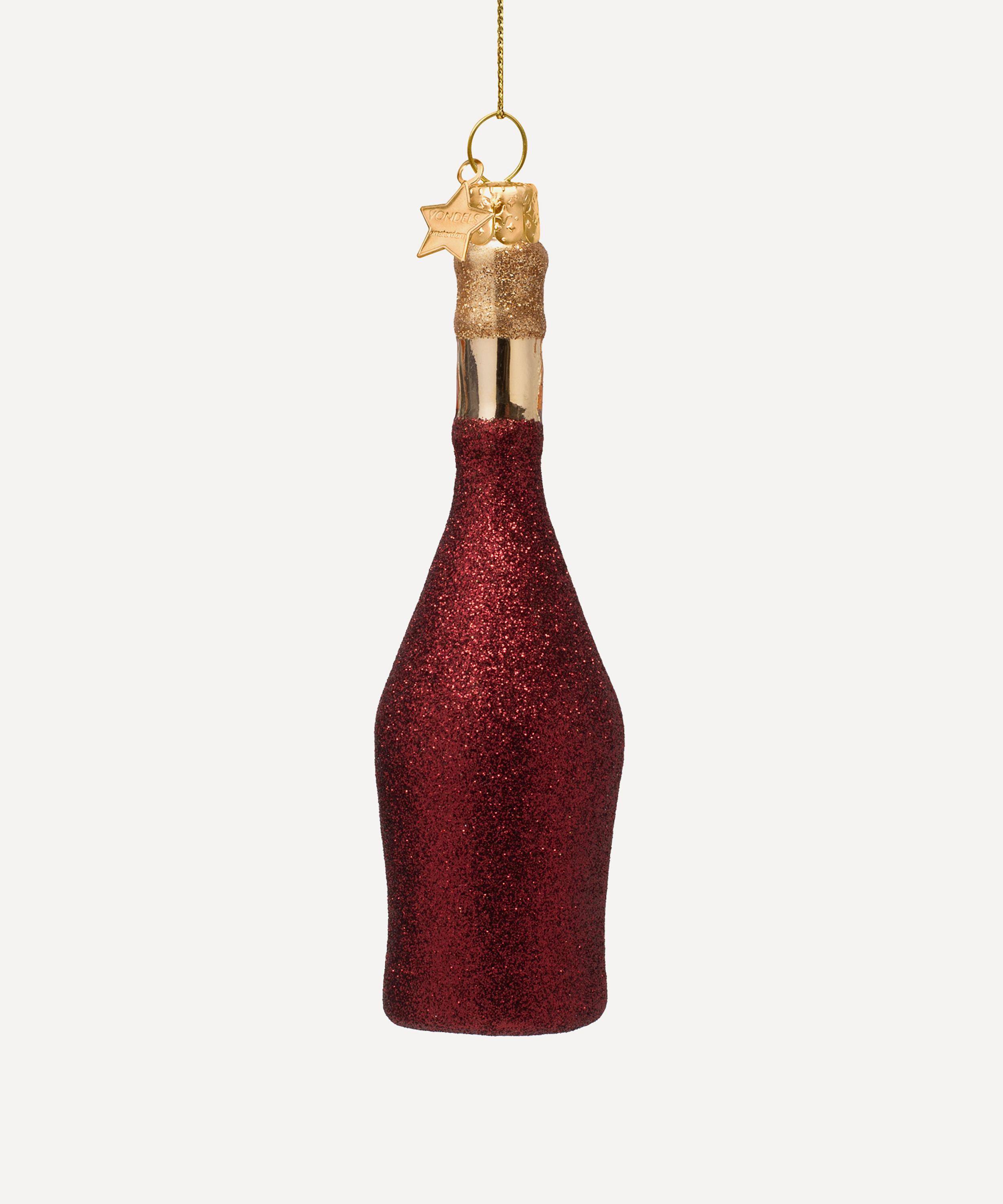 Christmas - Champagne Bottle Glass Ornament image number 3