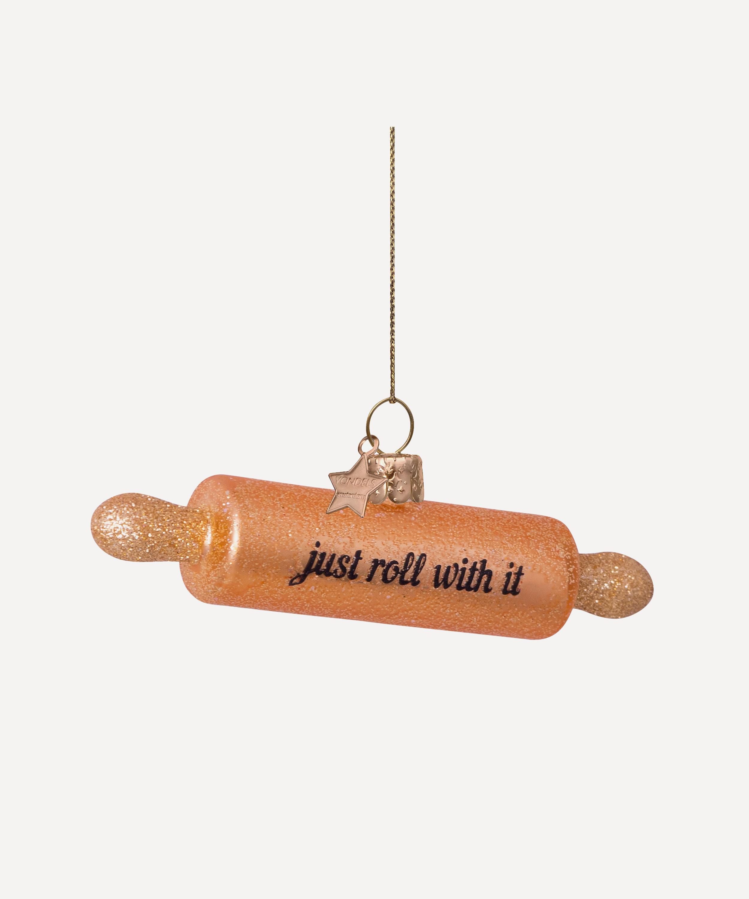 Christmas - Rolling Pin Glass Ornament image number 0