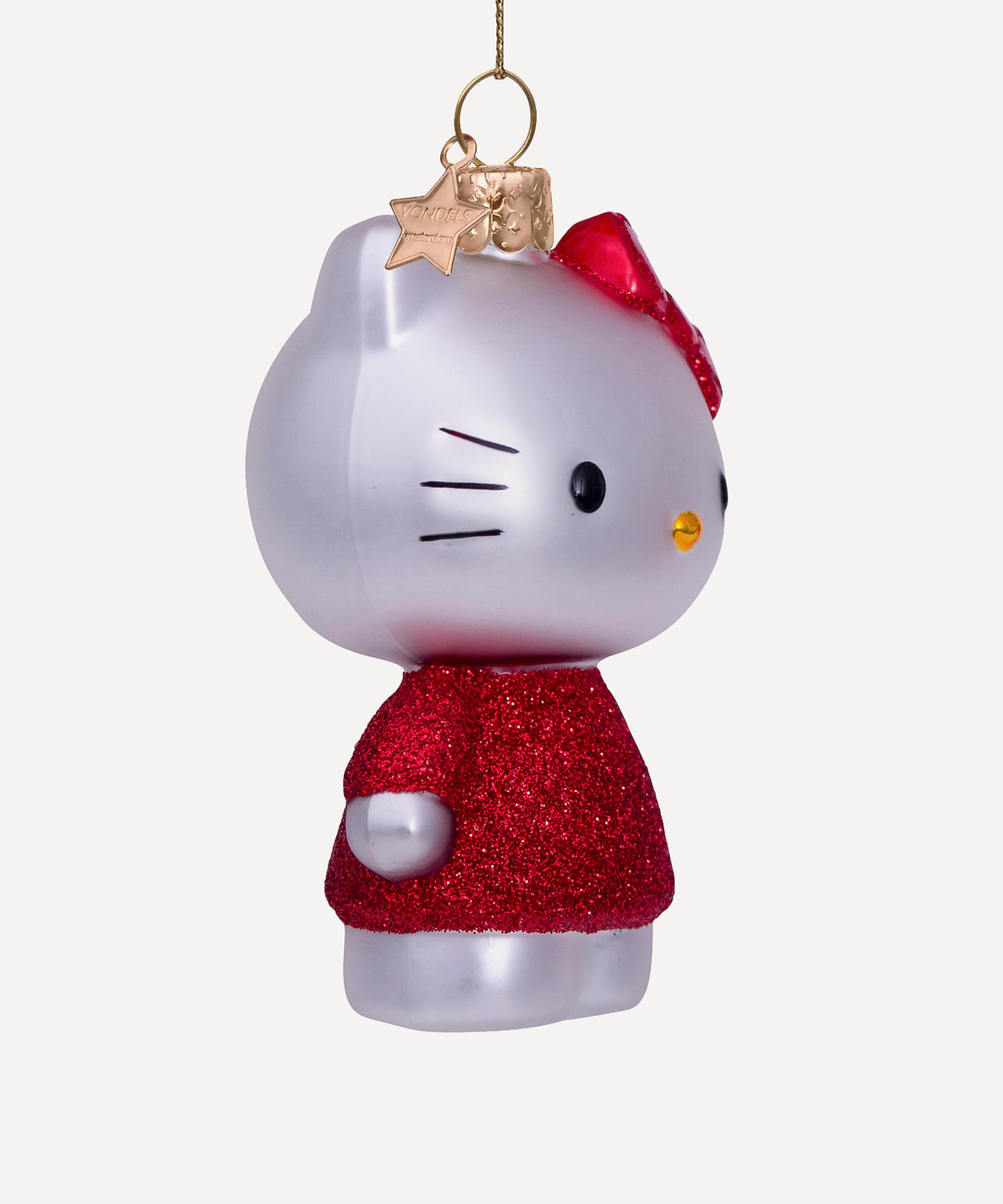 Christmas - Hello Kitty with Red Dress Glass Ornament image number 2
