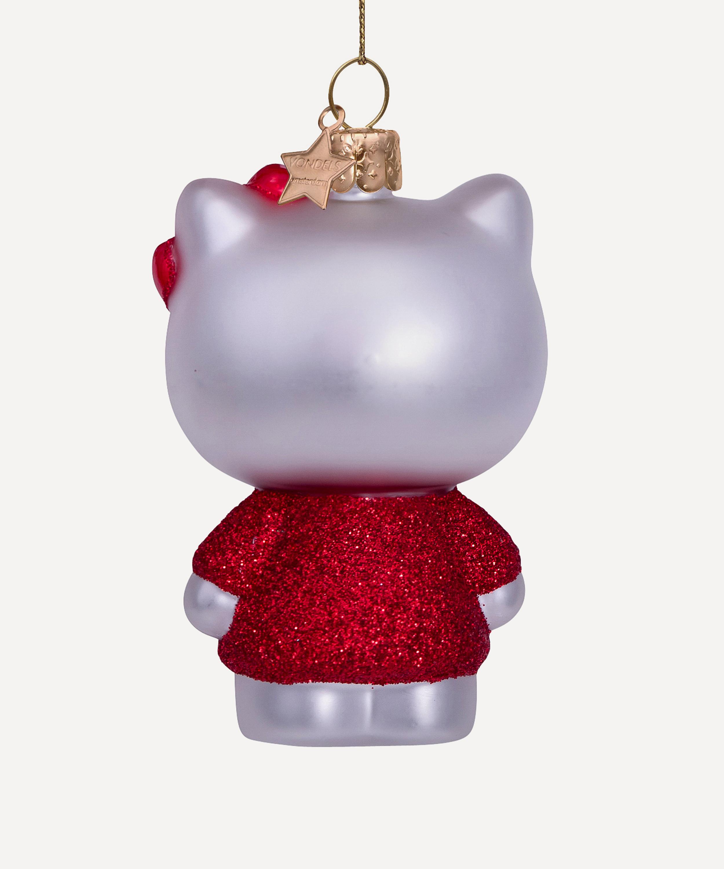 Christmas - Hello Kitty with Red Dress Glass Ornament image number 3