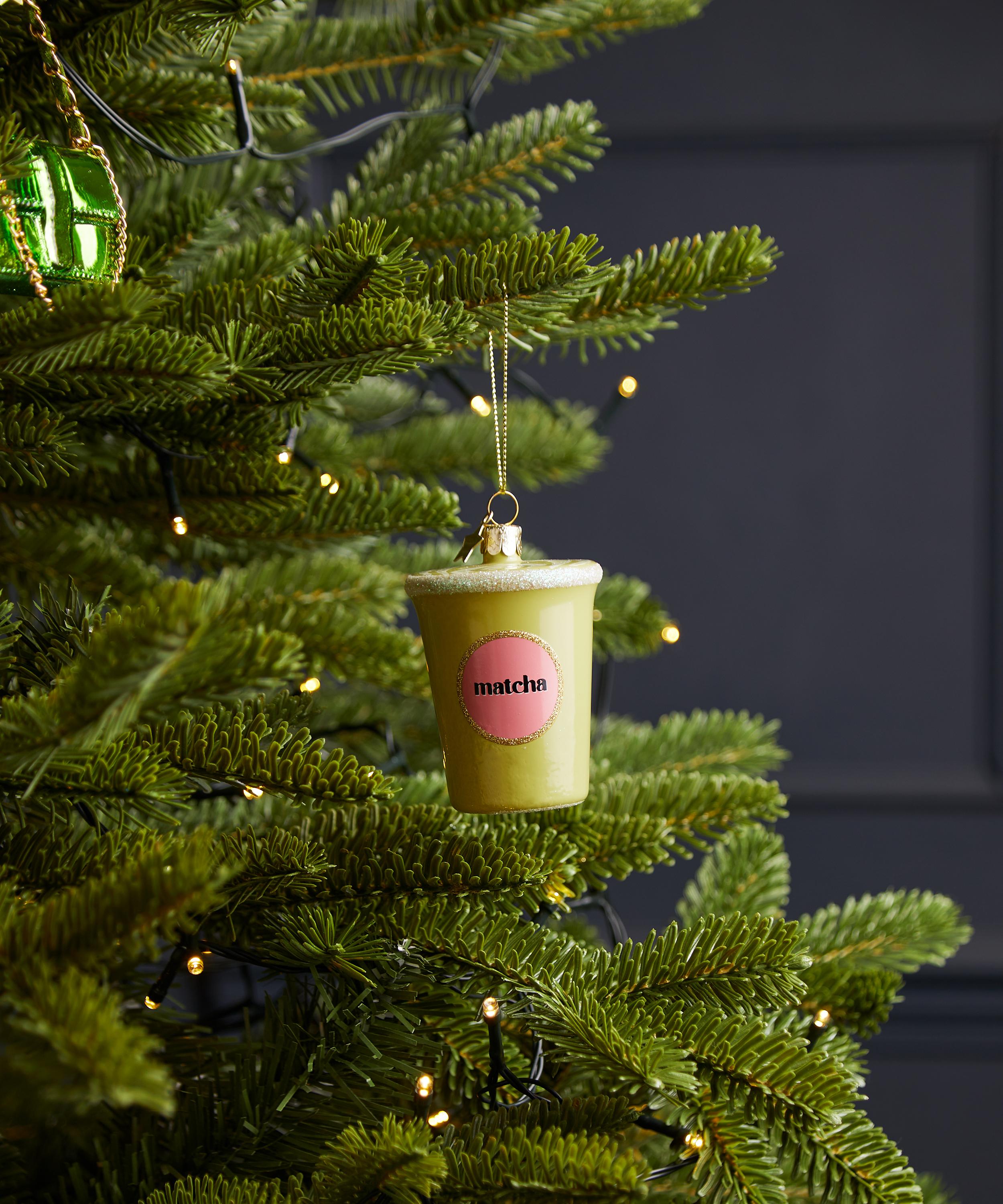 Christmas - Matcha Tea Latte Glass Ornament image number 1