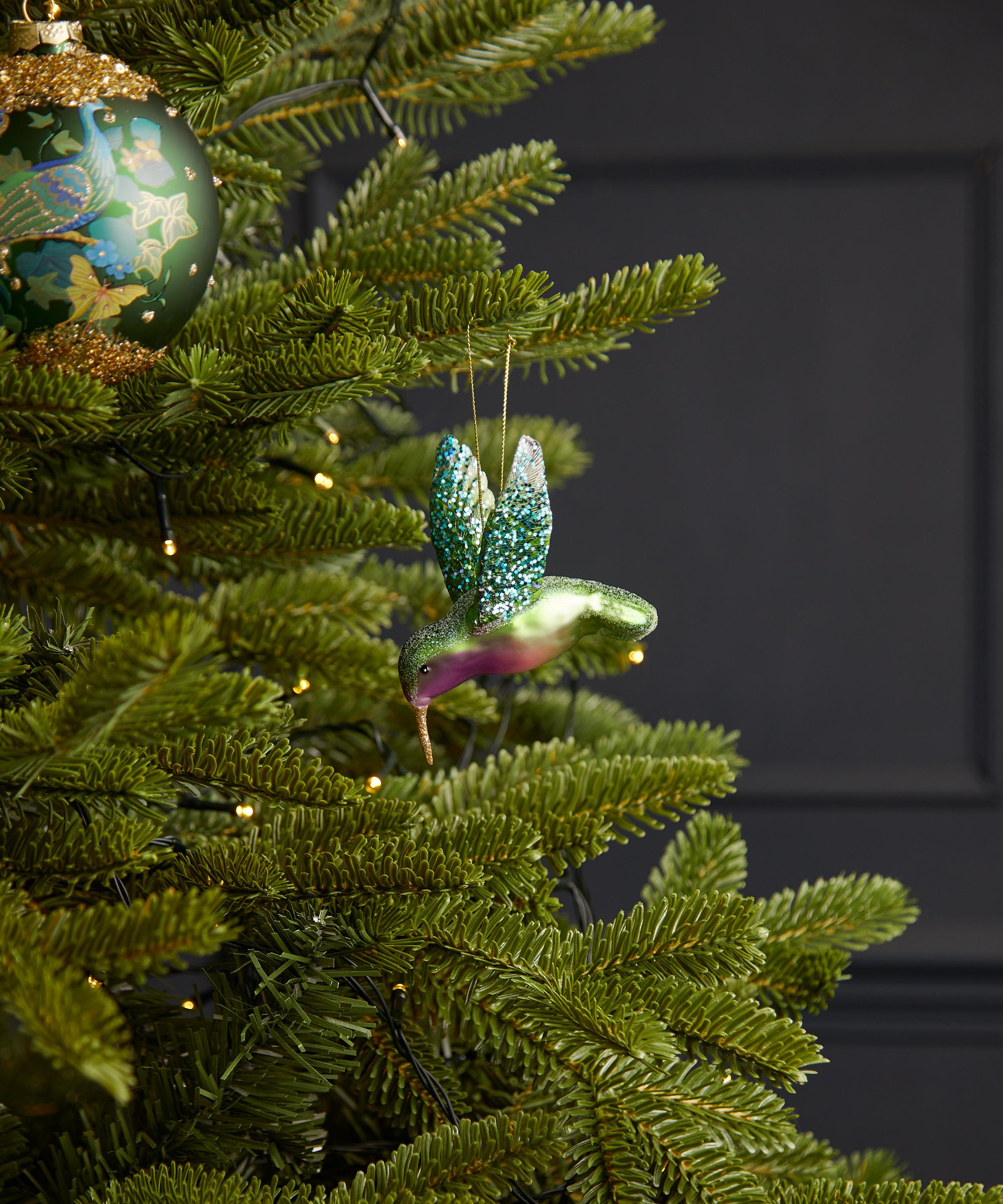 Christmas - Hummingbird Glass Ornament image number 1