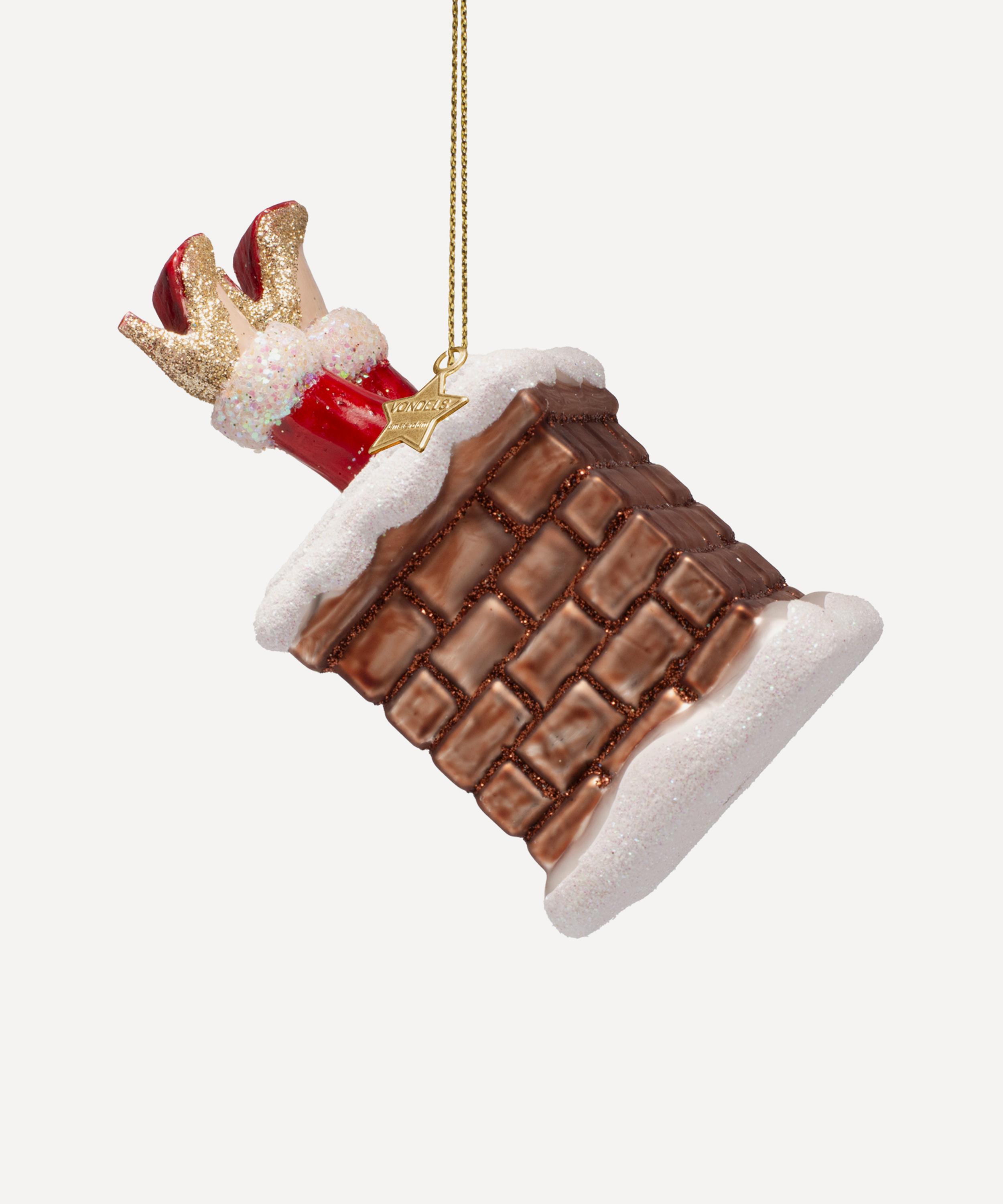 Christmas - Mrs Santa Claus Chimney Glass Ornament image number 0