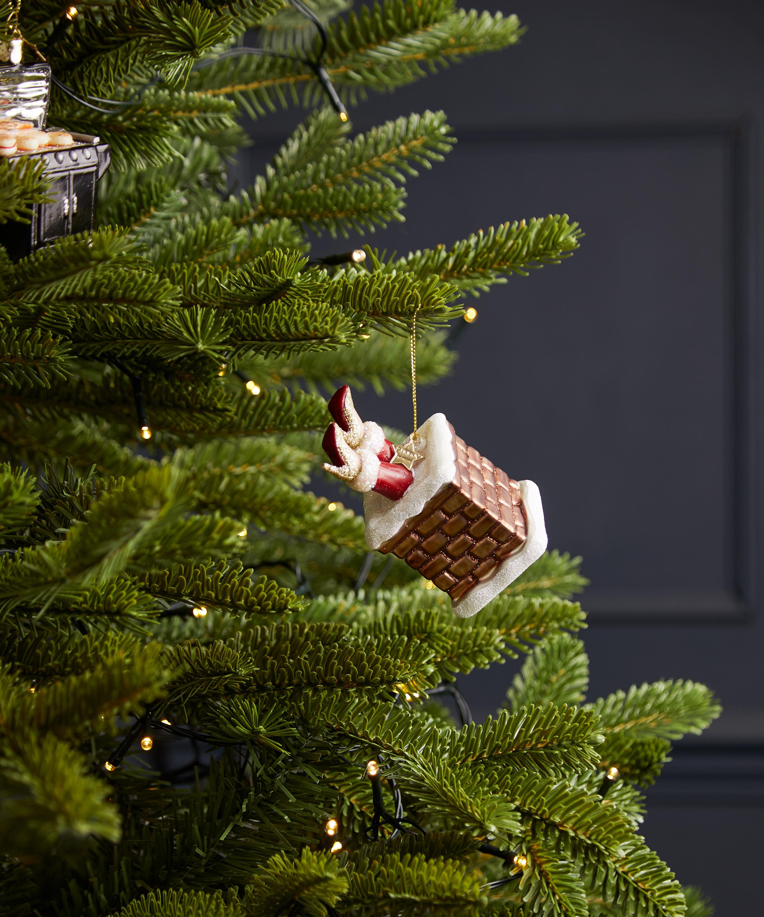 Christmas - Mrs Santa Claus Chimney Glass Ornament image number 1