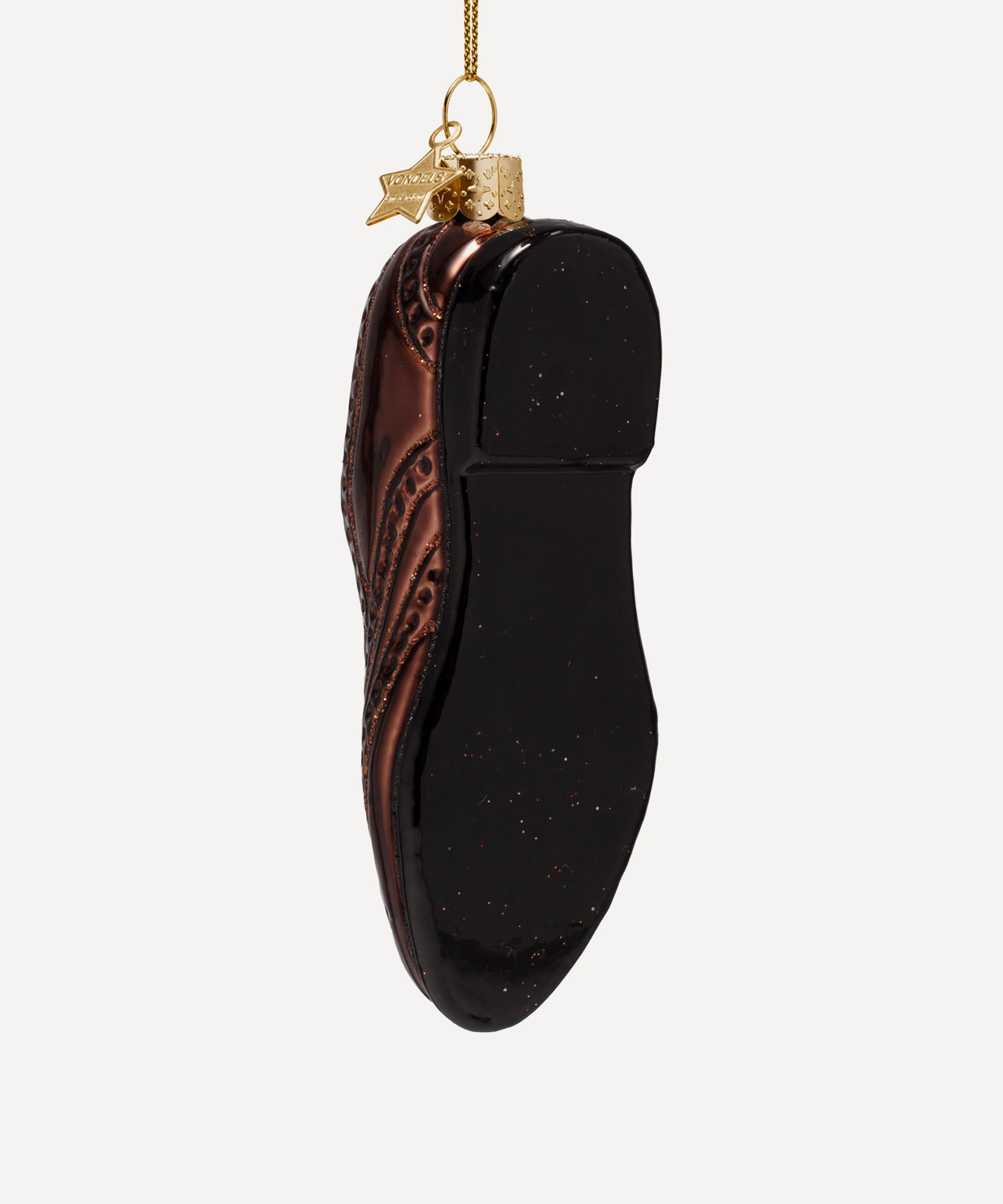 Christmas - Brown Brogue Shoe Glass Ornament image number 2