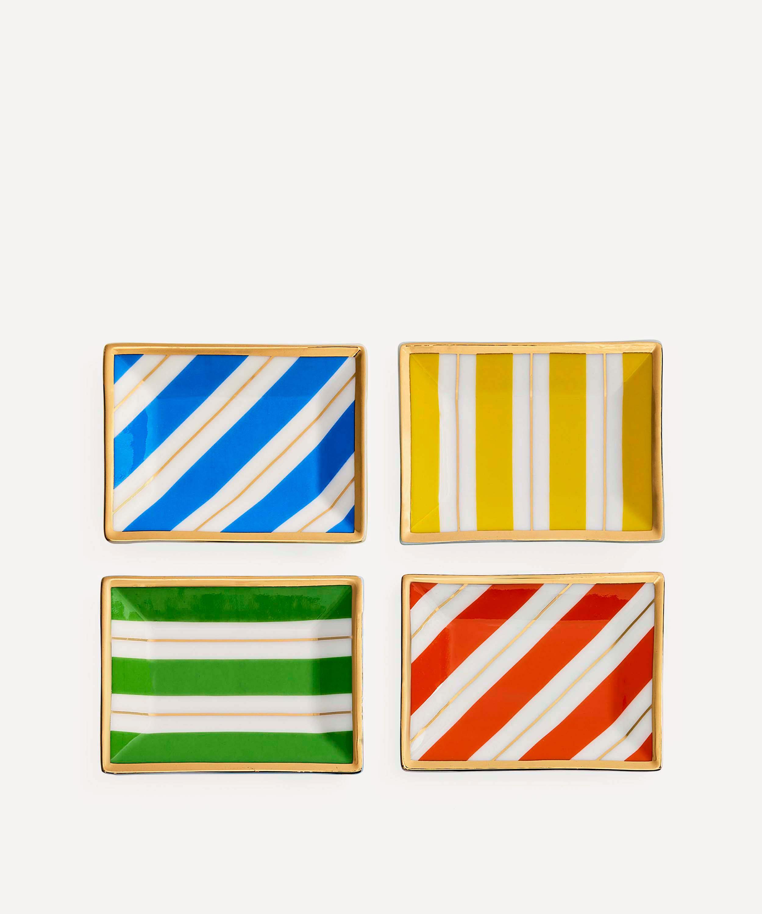 Jonathan Adler - Portofino Petite Striped Tray Set of 4 image number 0