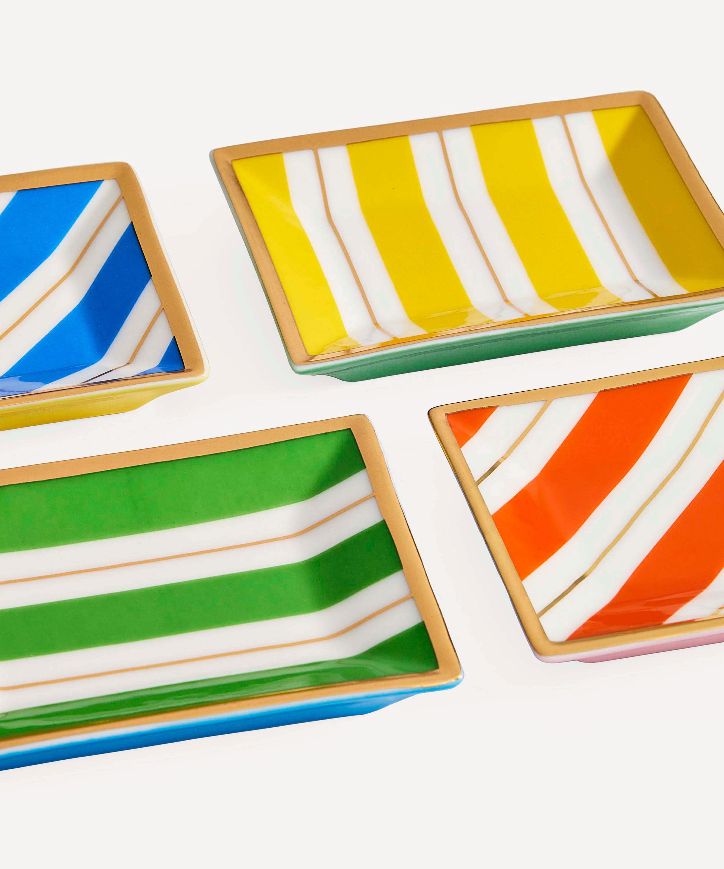 Jonathan Adler - Portofino Petite Striped Tray Set of 4 image number 1