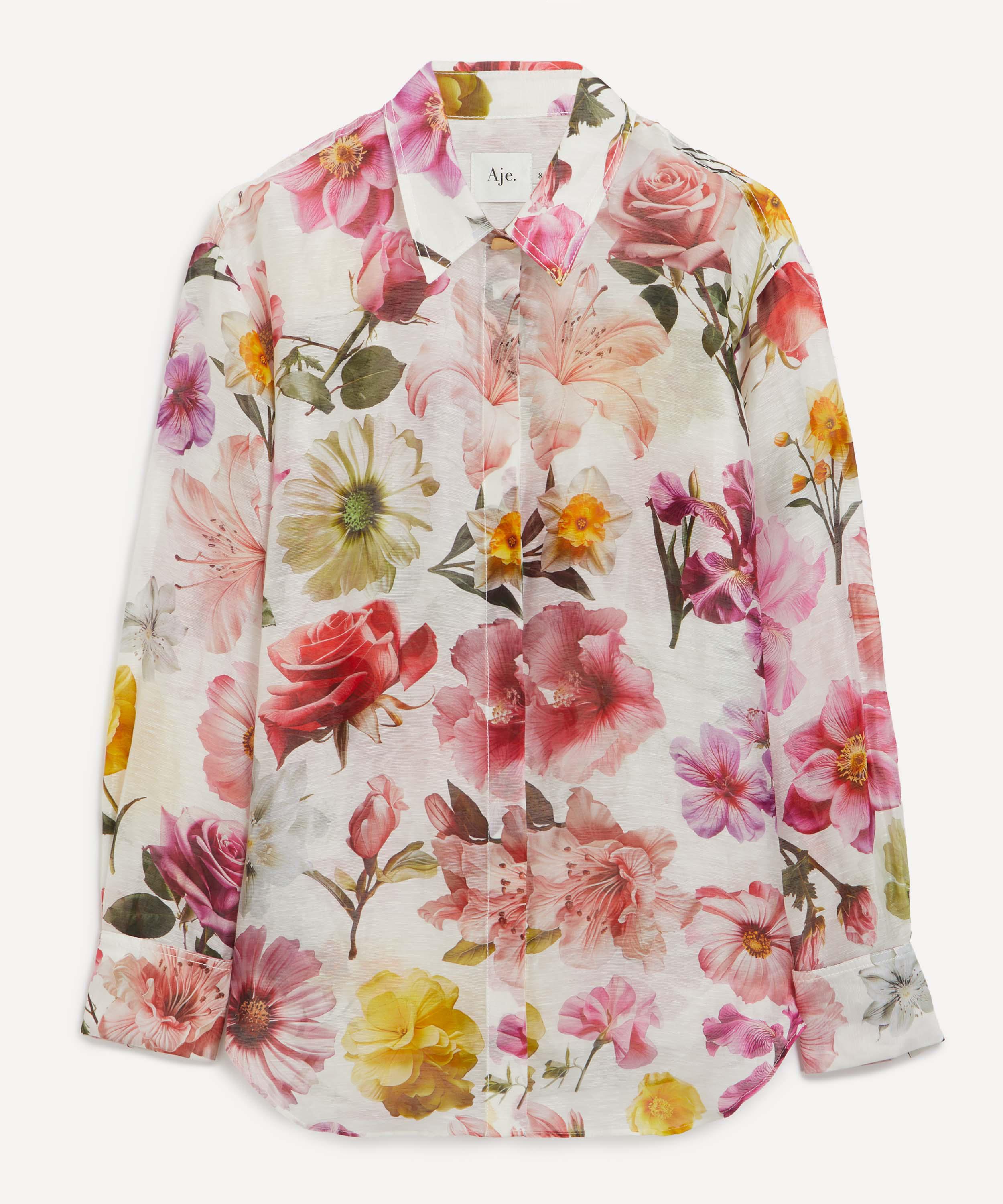 Aje - Fleur Linen-Silk Shirt