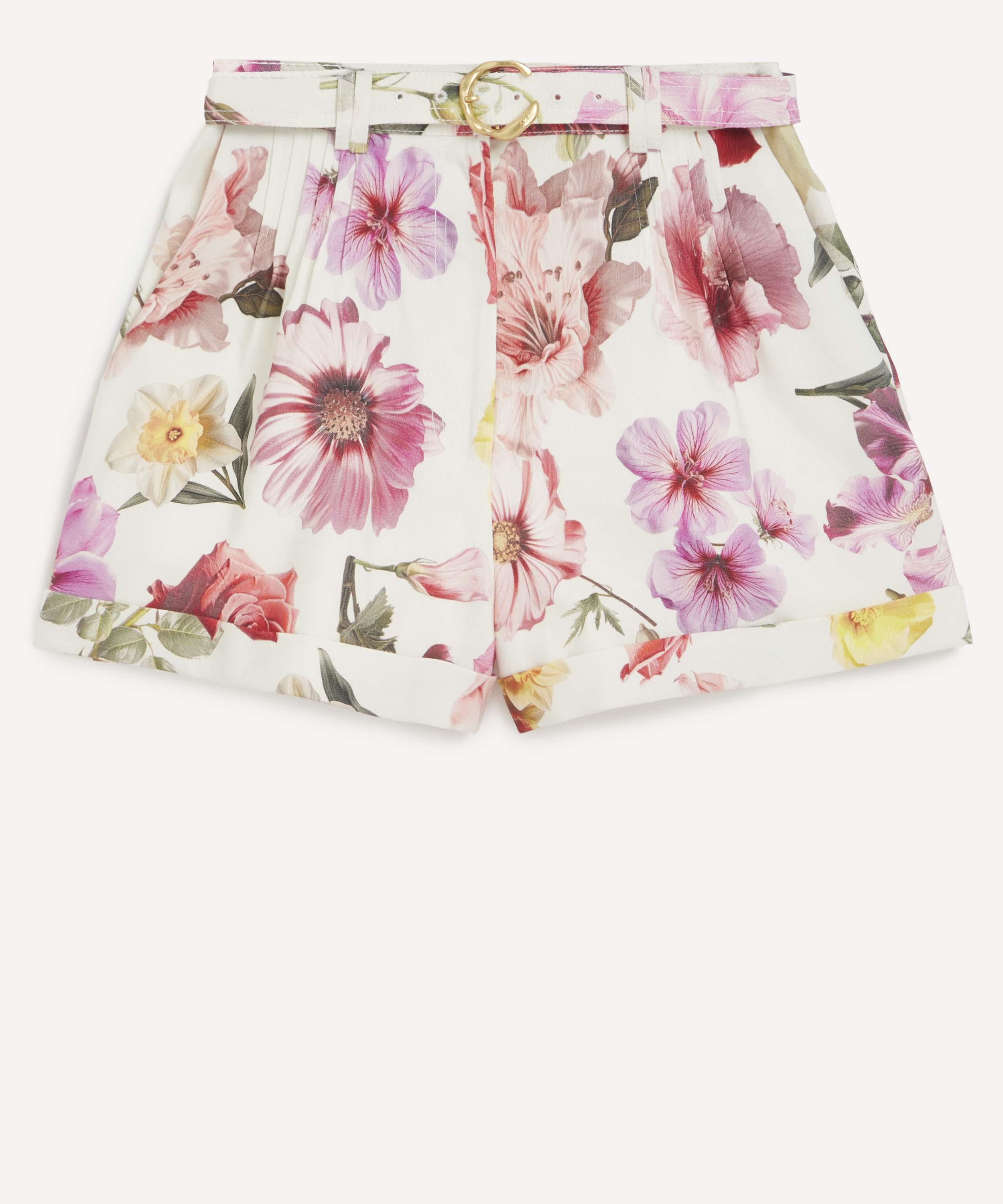 Aje - Fleur Pleated Linen Shorts image number 0