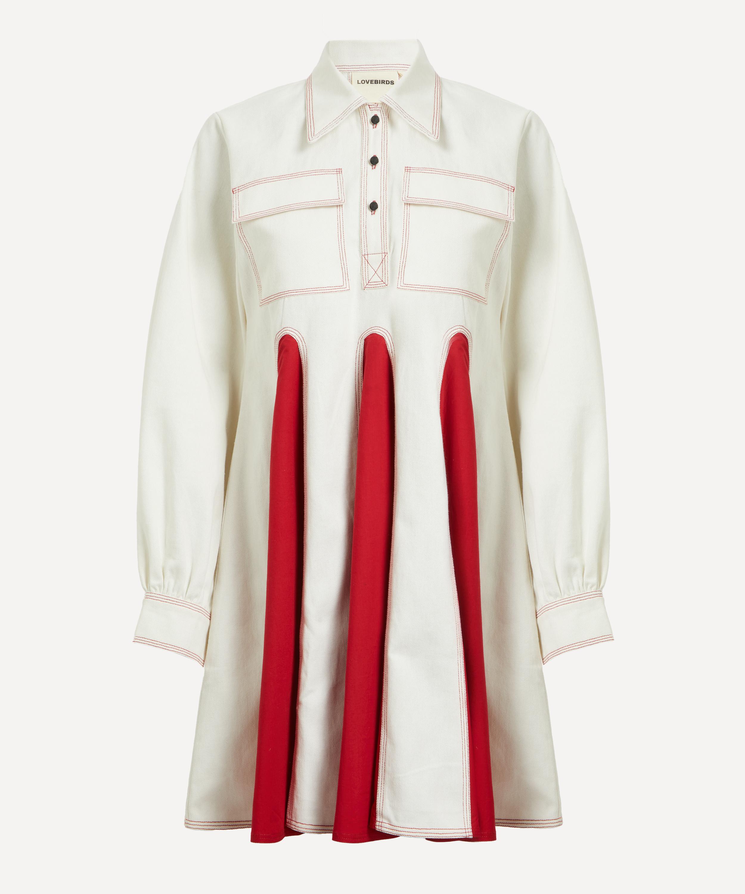 Lovebirds - Vivid Denim Mini Shirt Dress image number 0