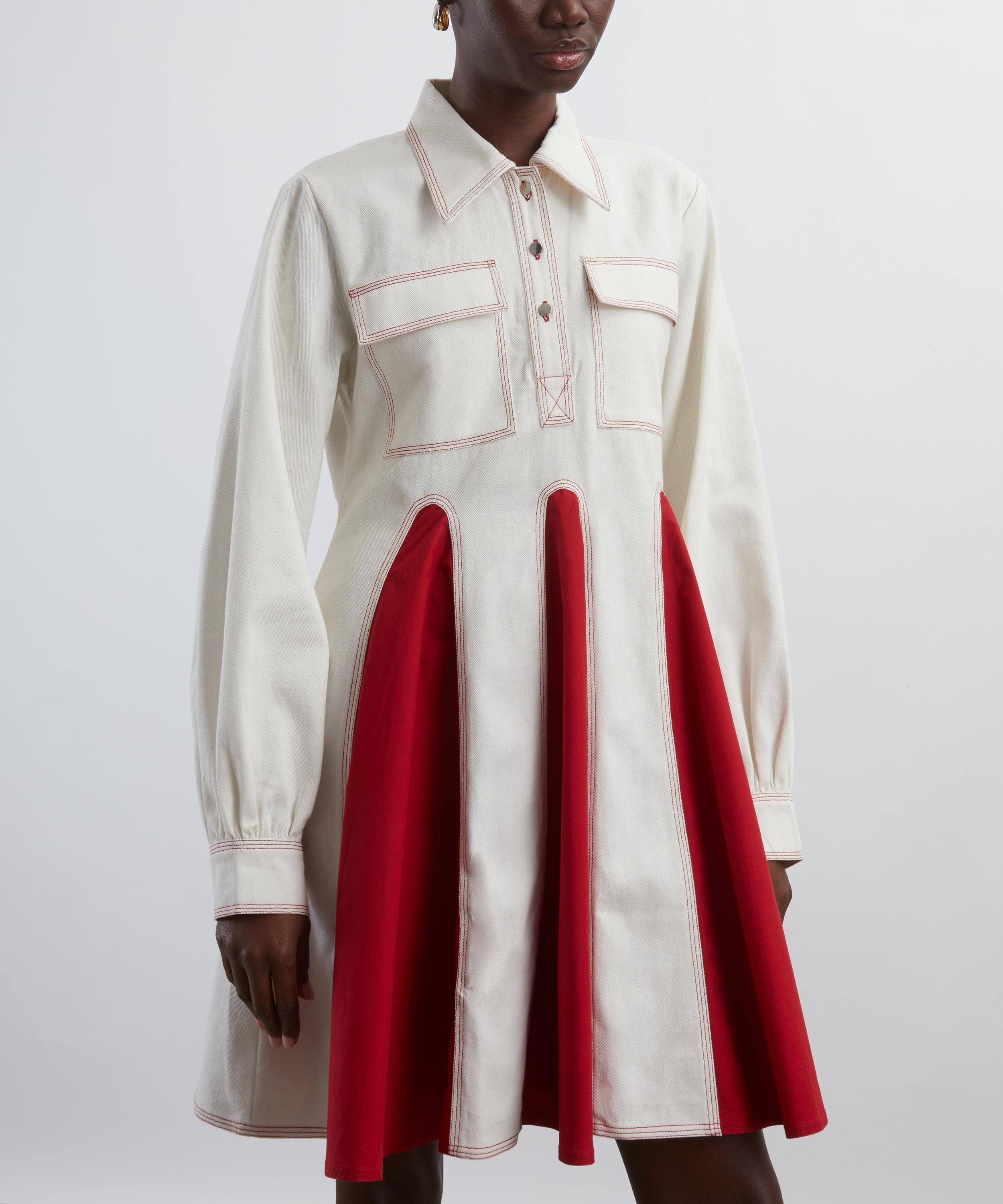 Lovebirds - Vivid Denim Mini Shirt Dress image number 2