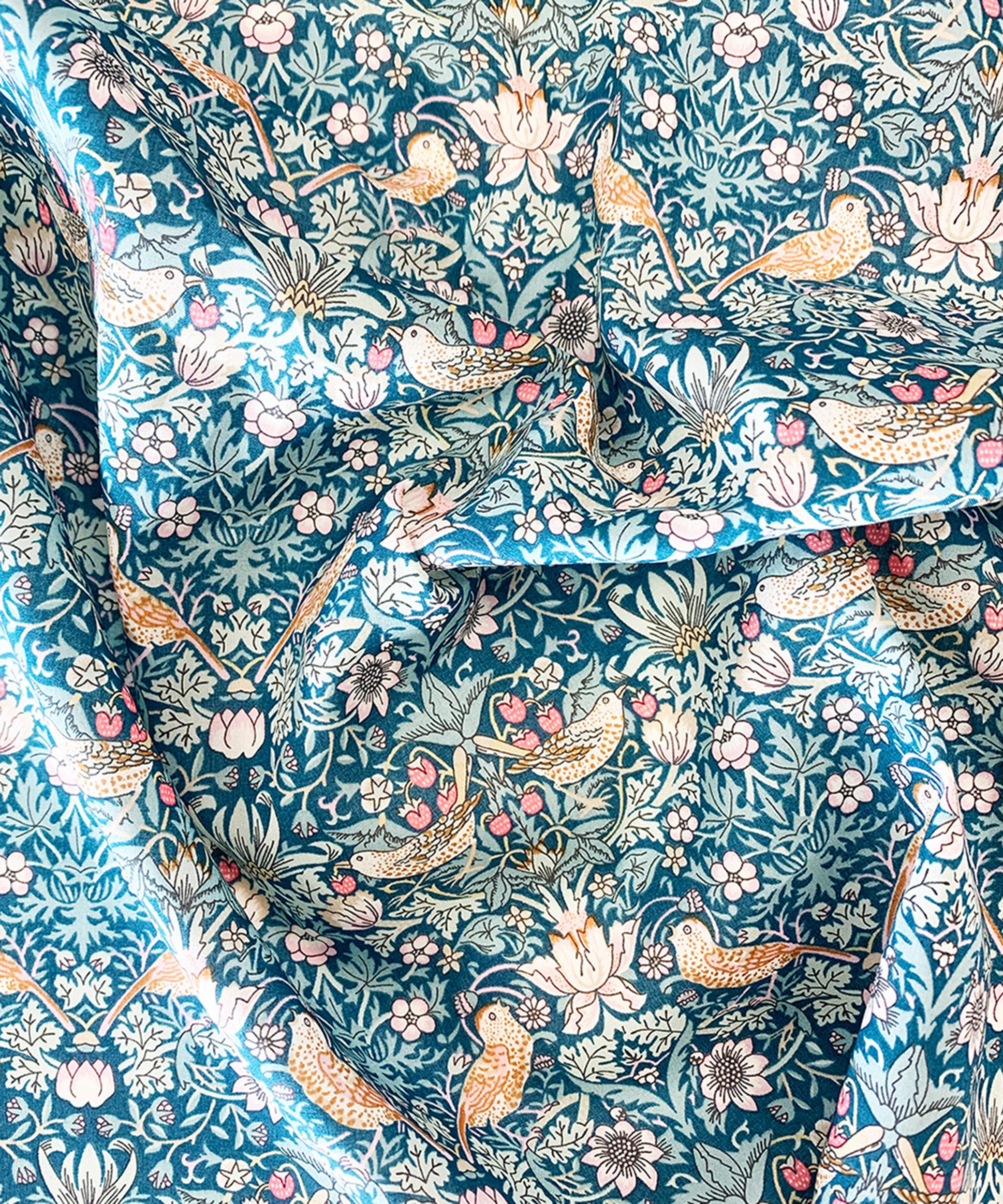 Coco & Wolf - Strawberry Thief Tana Lawn&trade; Cotton Super King Fitted Sheet image number 1