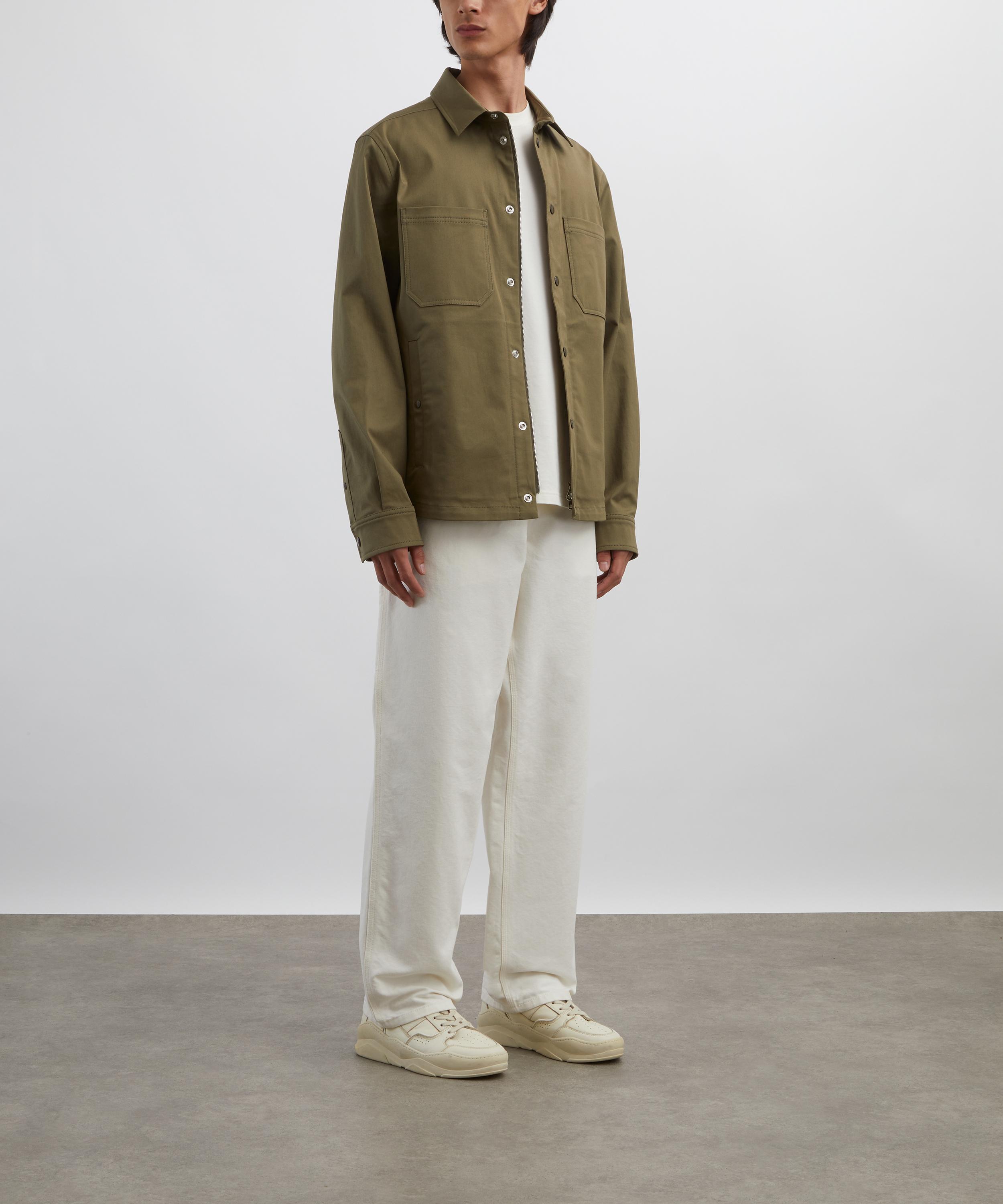 Moncler - Olive Cotton Gabardine Shirt Jacket image number 1
