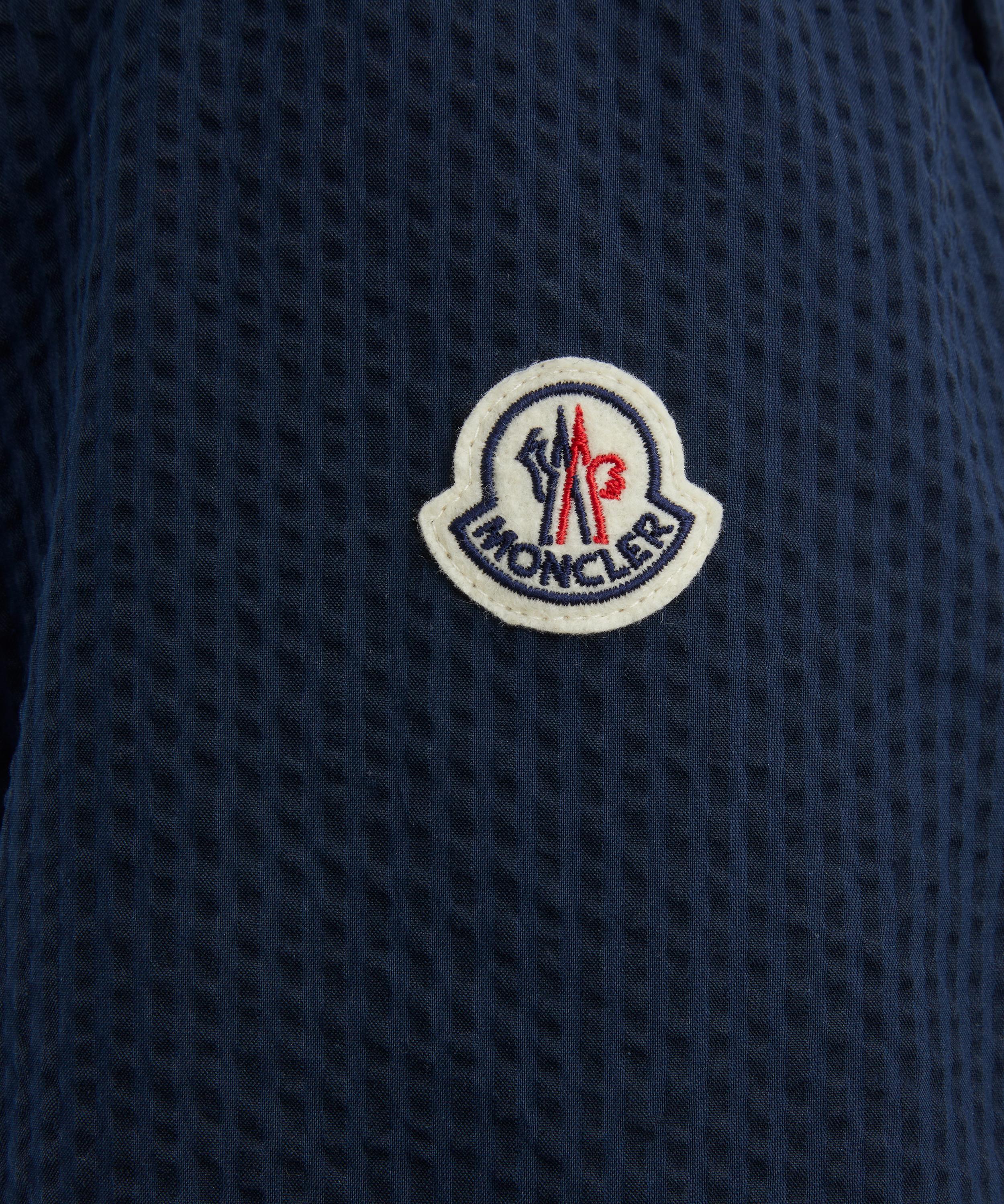 Moncler - Dark Blue Seersucker Shirt Jacket image number 4