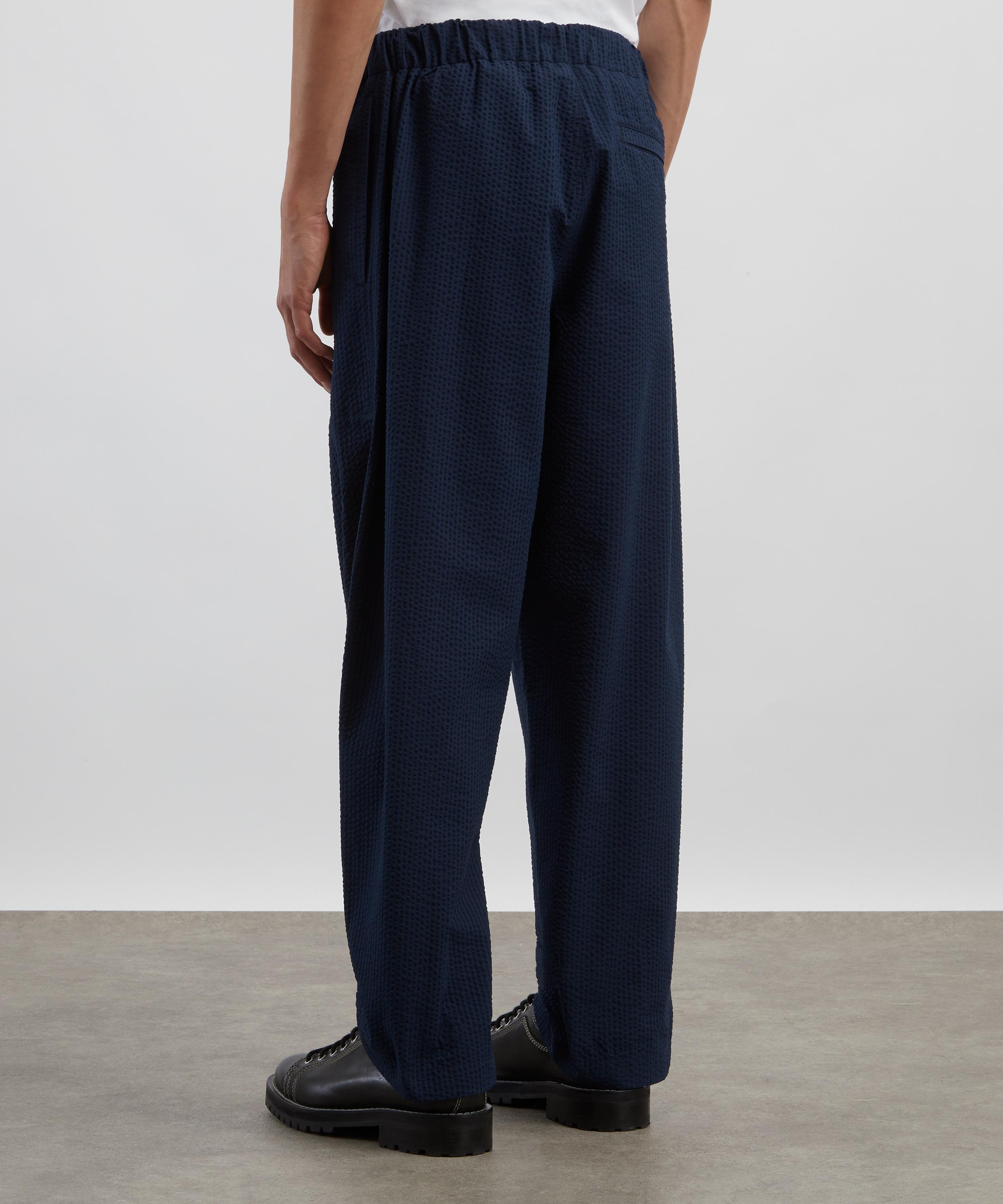 Moncler - Dark Blue Seersucker Trousers image number 3