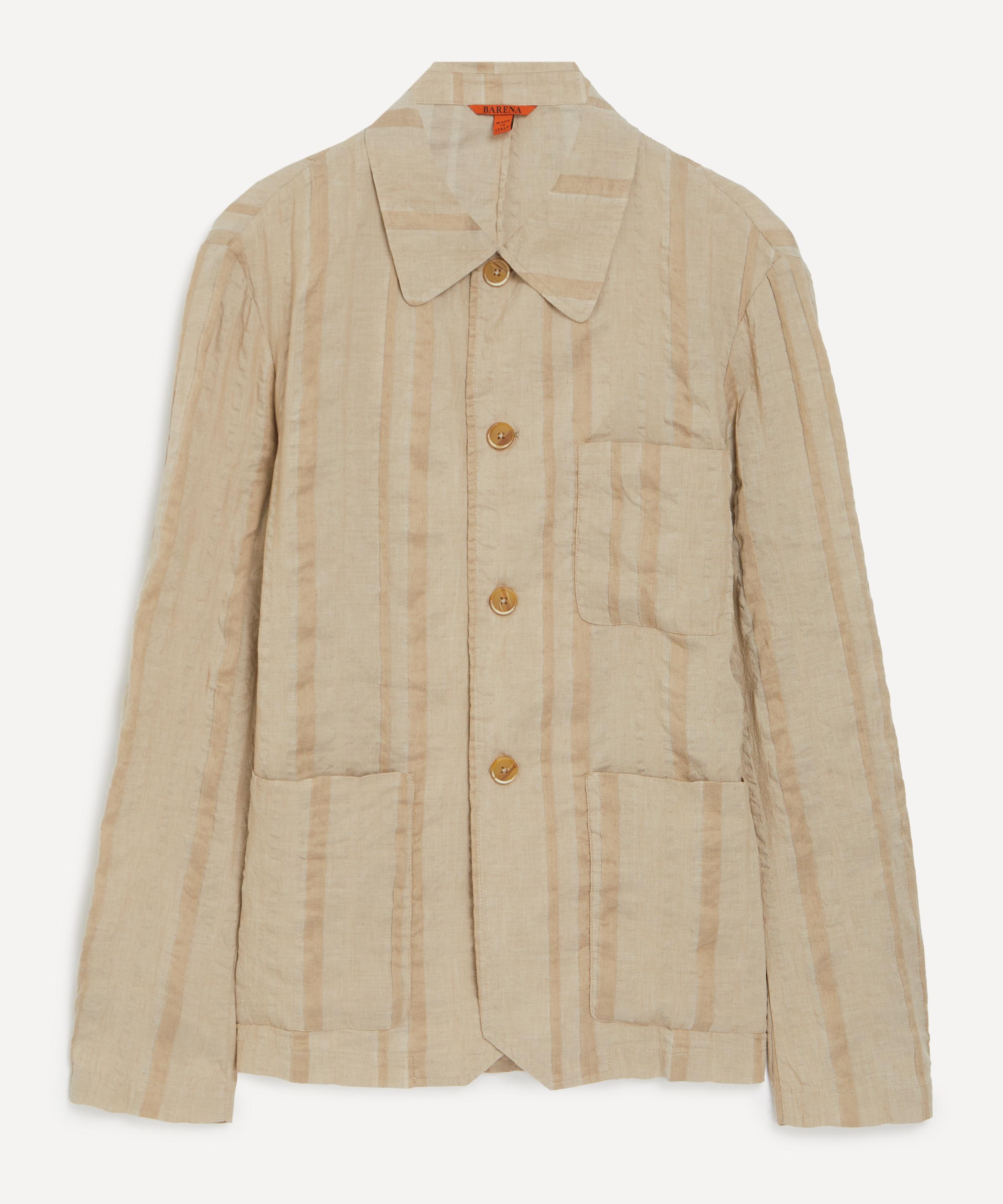 Barena - Striped Linen-Cotton Overshirt image number 0