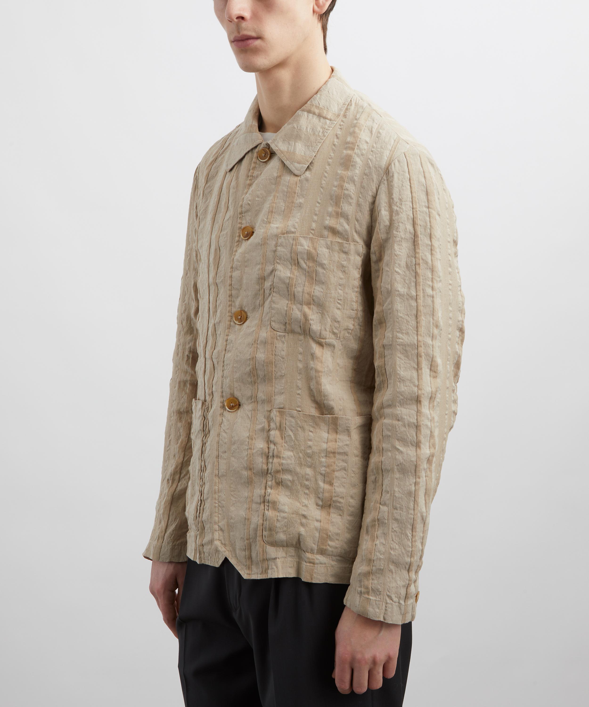 Barena - Striped Linen-Cotton Overshirt image number 2