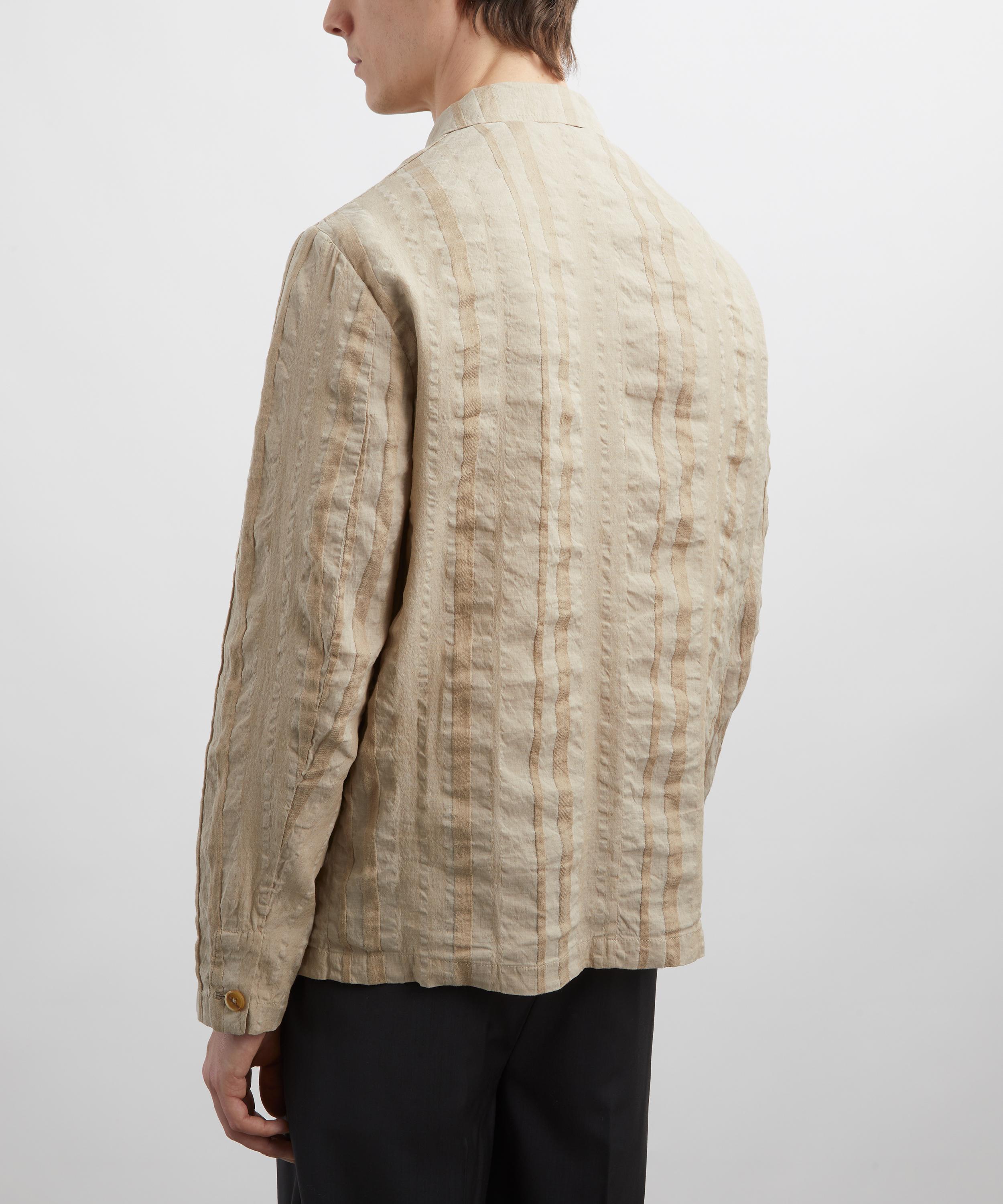 Barena - Striped Linen-Cotton Overshirt image number 3