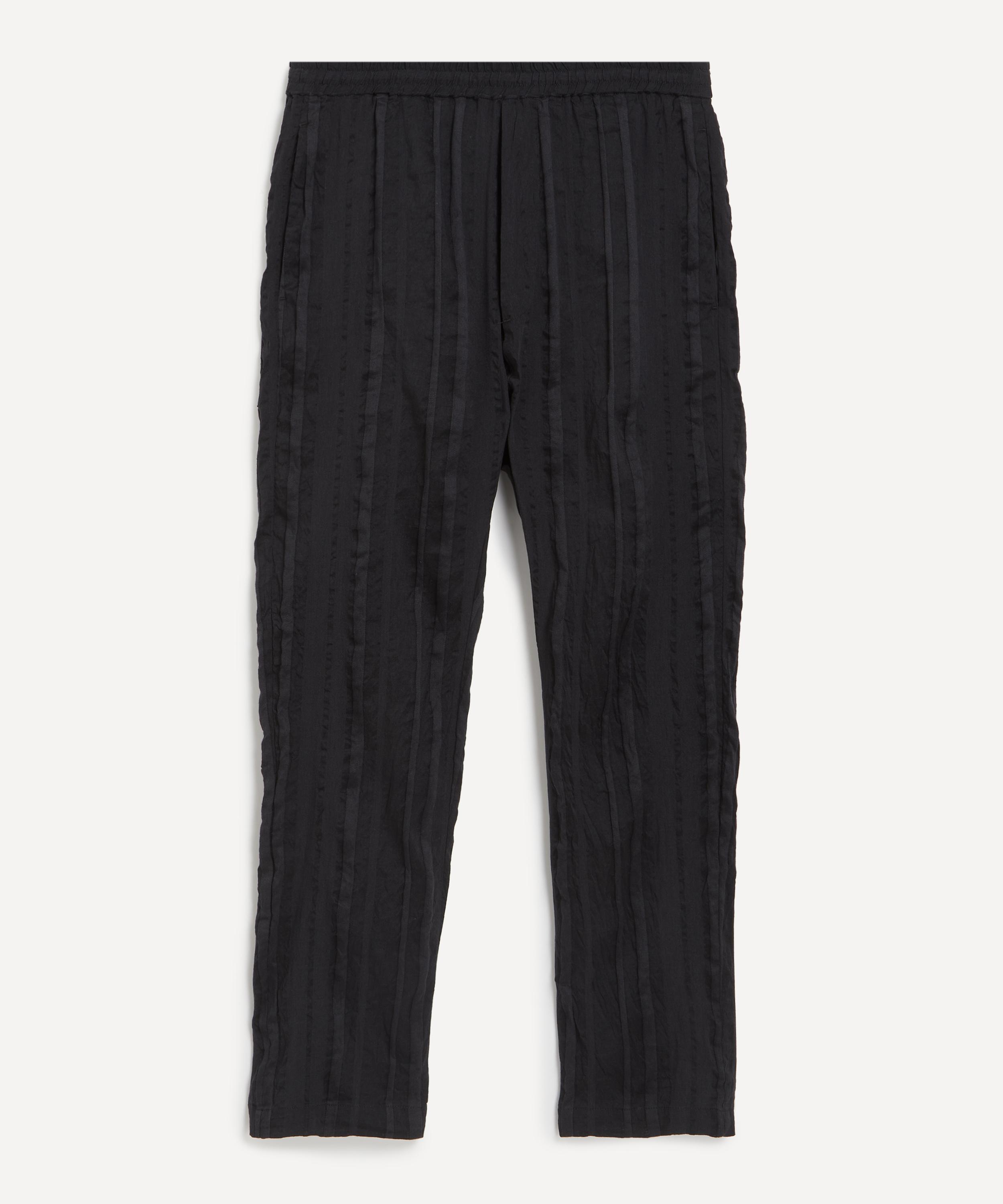 Barena - Bativoga Crinkle Striped Linen-Blend Trousers image number 0