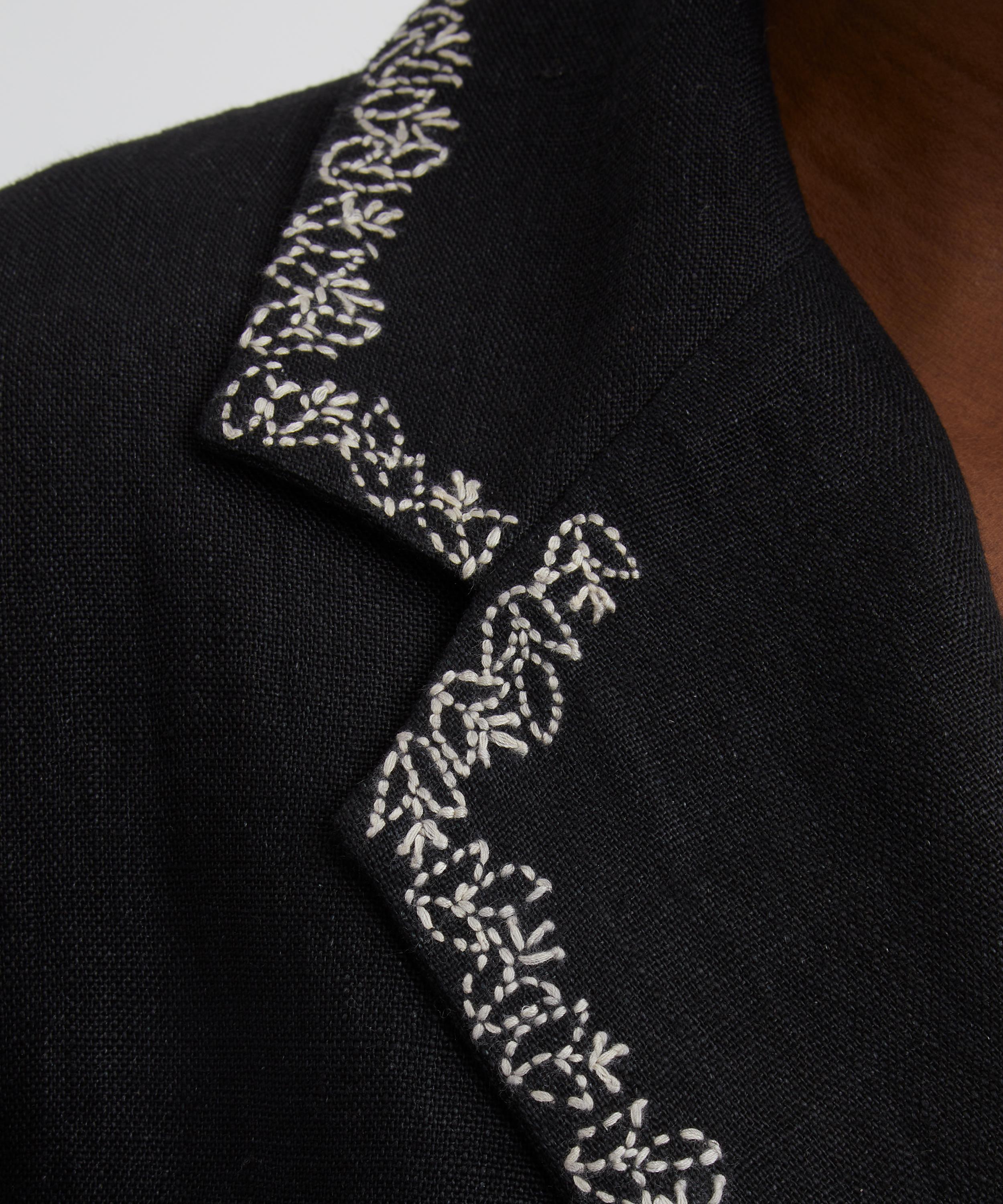 Kartik Research - Handwoven Linen Blazer image number 4