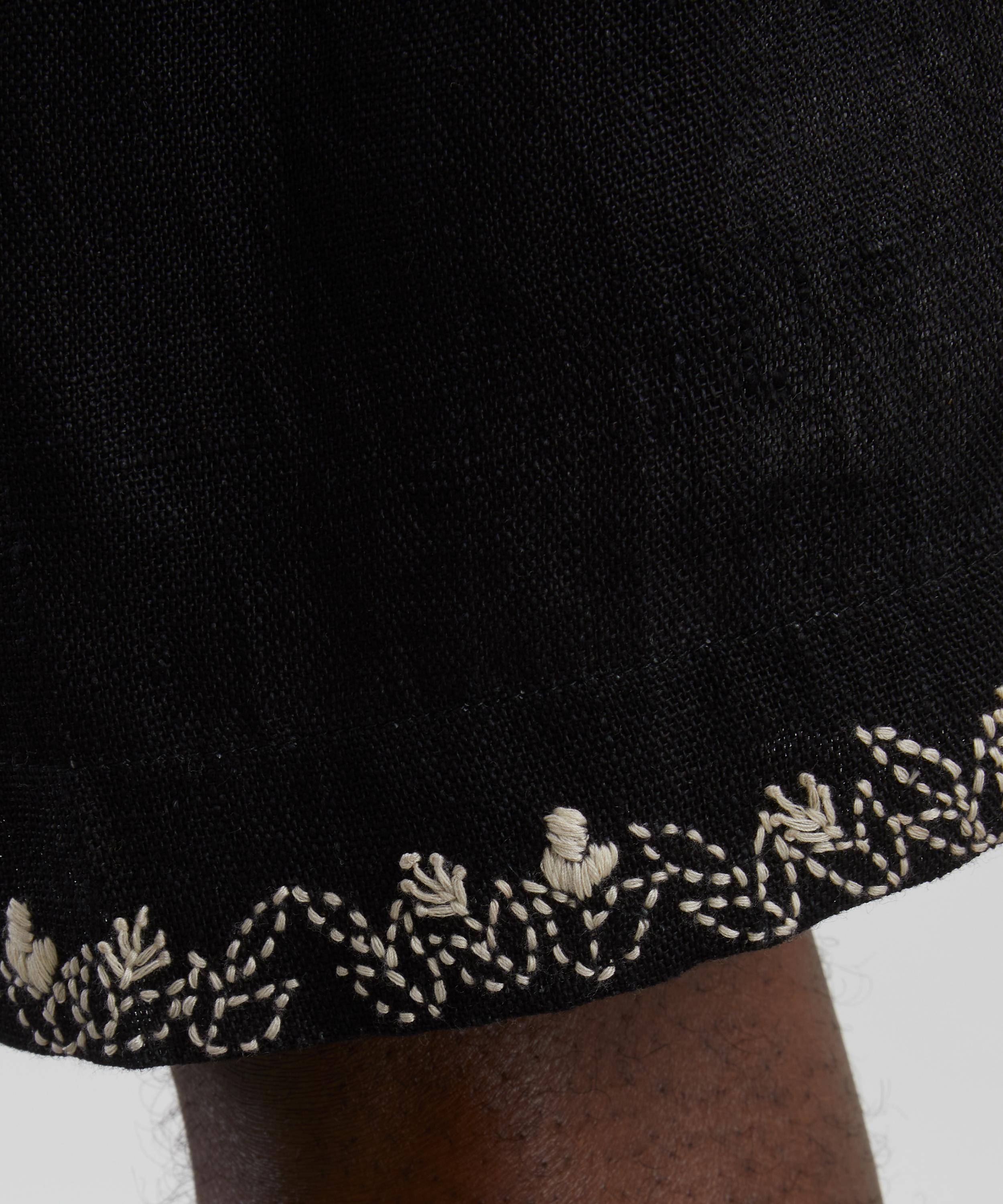 Kartik Research - Linen Pleated Shorts image number 4