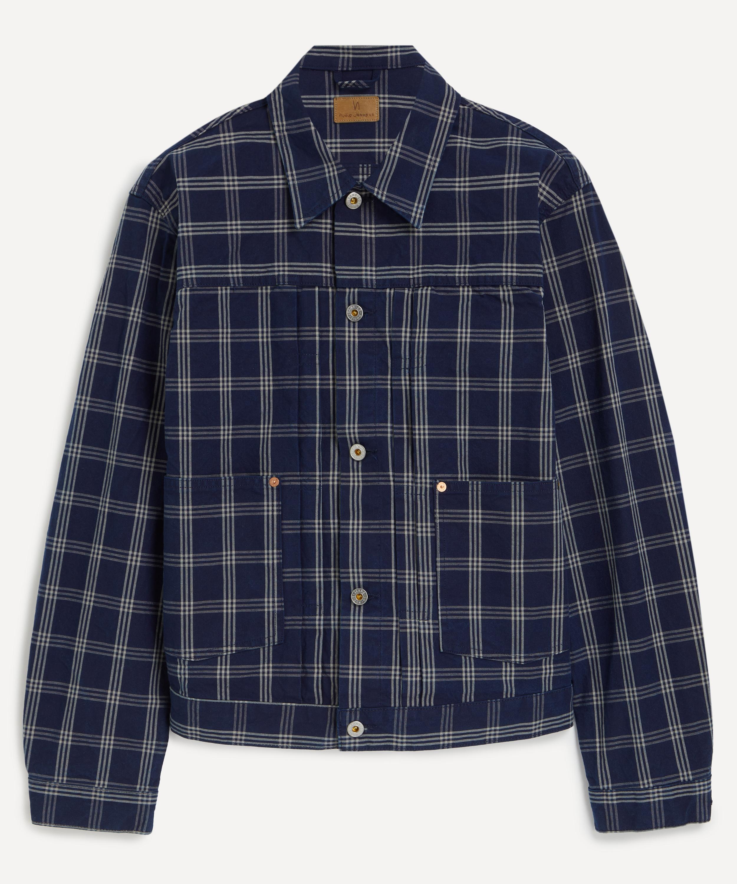 Nudie Jeans - Dante II Indigo Check Jacket in Blue image number 0