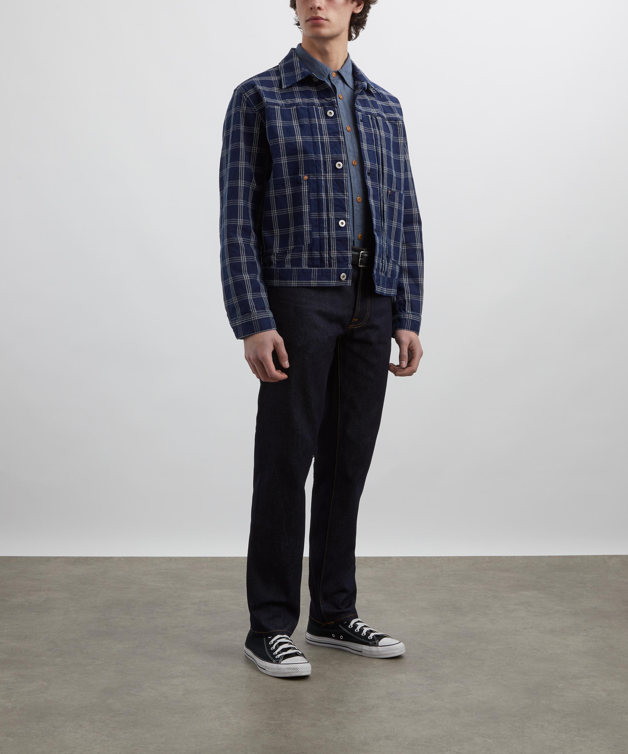 Nudie Jeans - Dante II Indigo Check Jacket in Blue image number 1