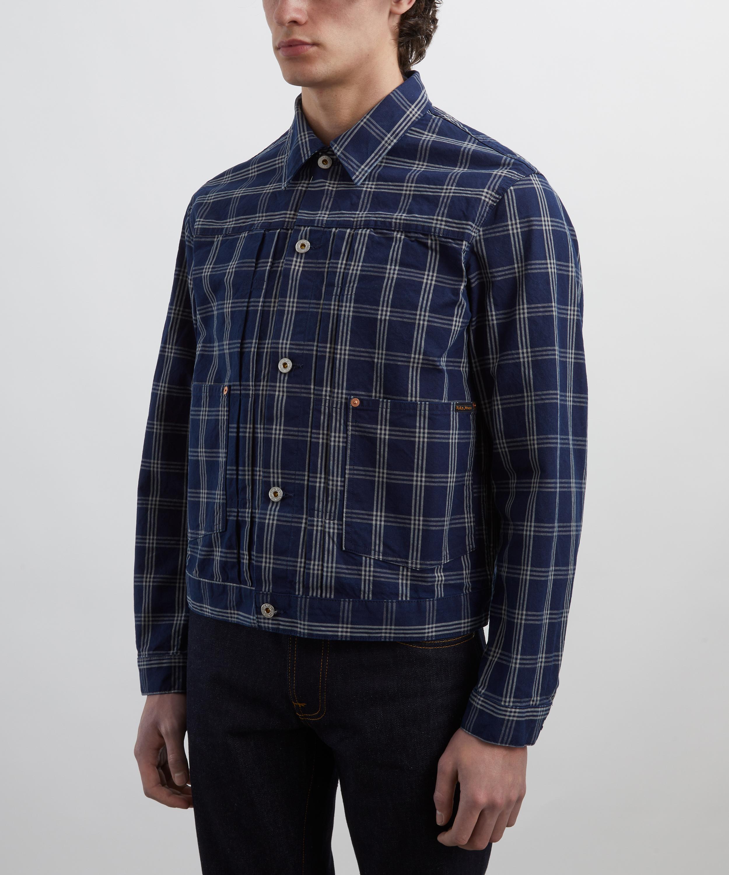 Nudie Jeans - Dante II Indigo Check Jacket in Blue image number 2