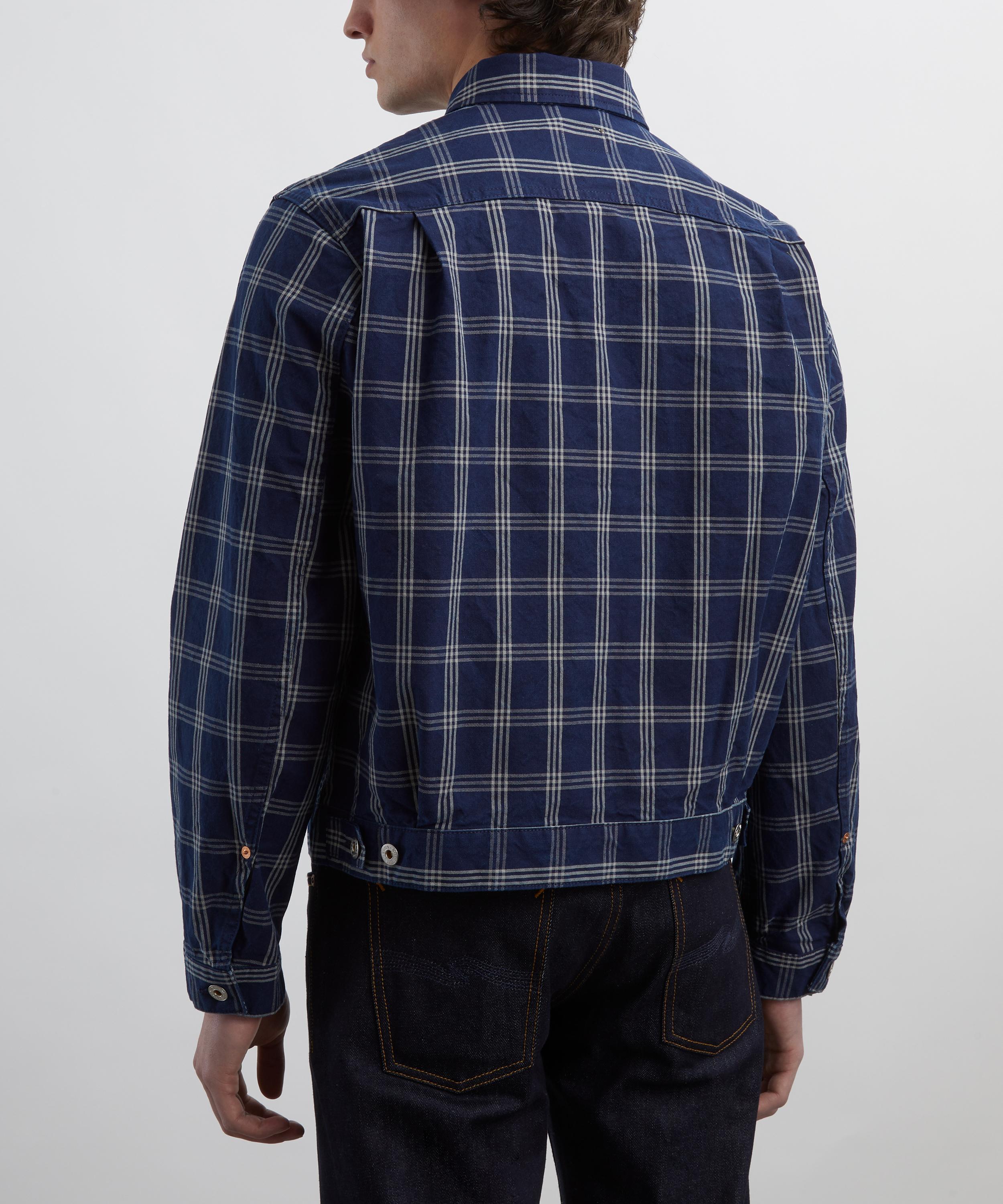 Nudie Jeans - Dante II Indigo Check Jacket in Blue image number 3