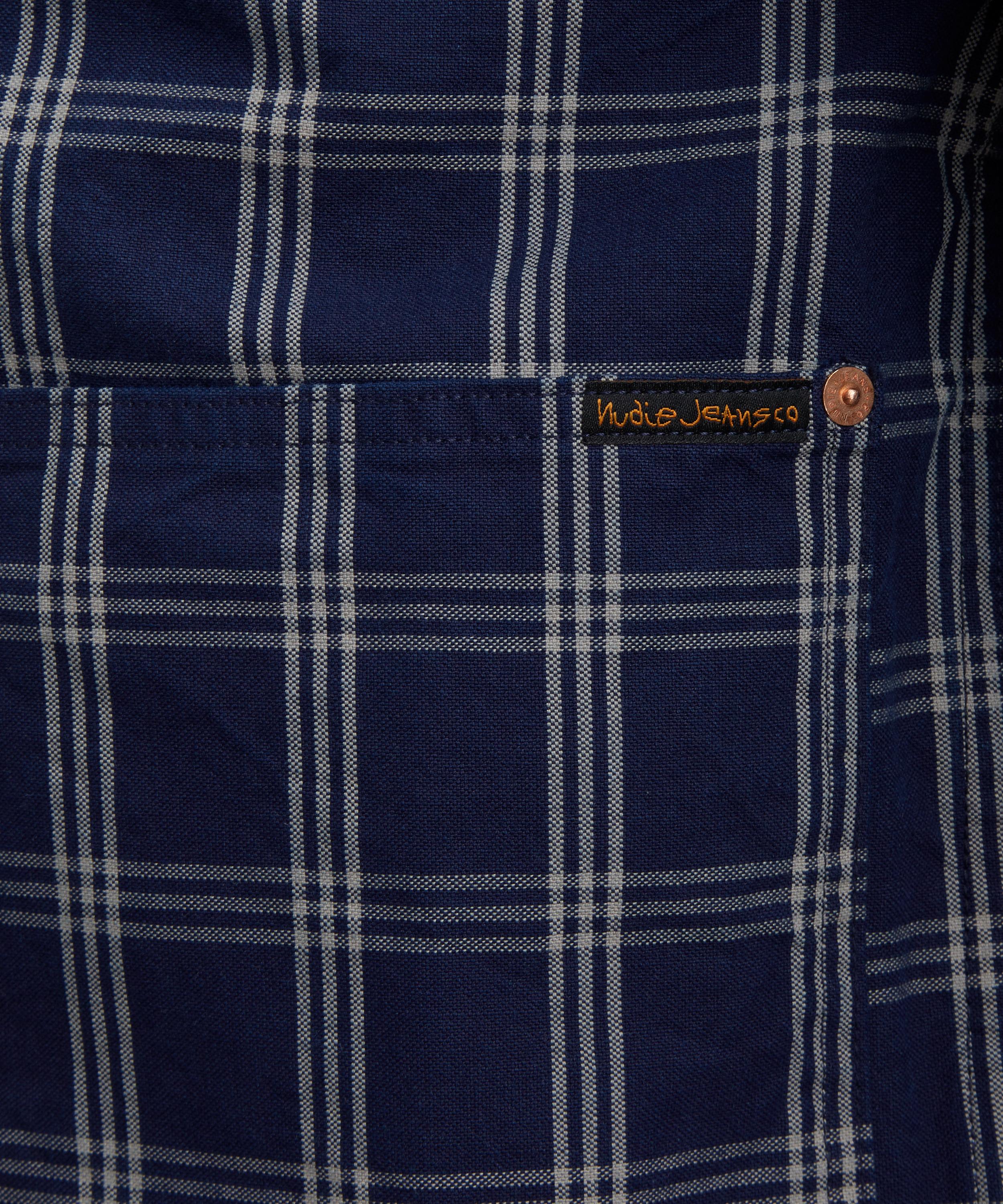 Nudie Jeans - Dante II Indigo Check Jacket in Blue image number 4