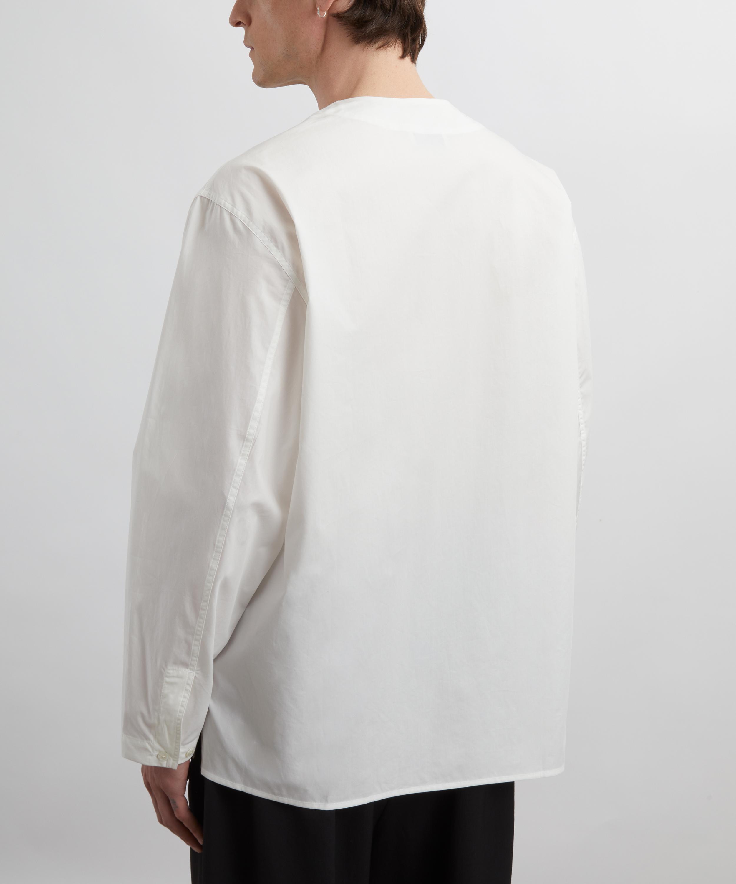 Lemaire - V-Neck Cotton Poplin Shirt image number 3