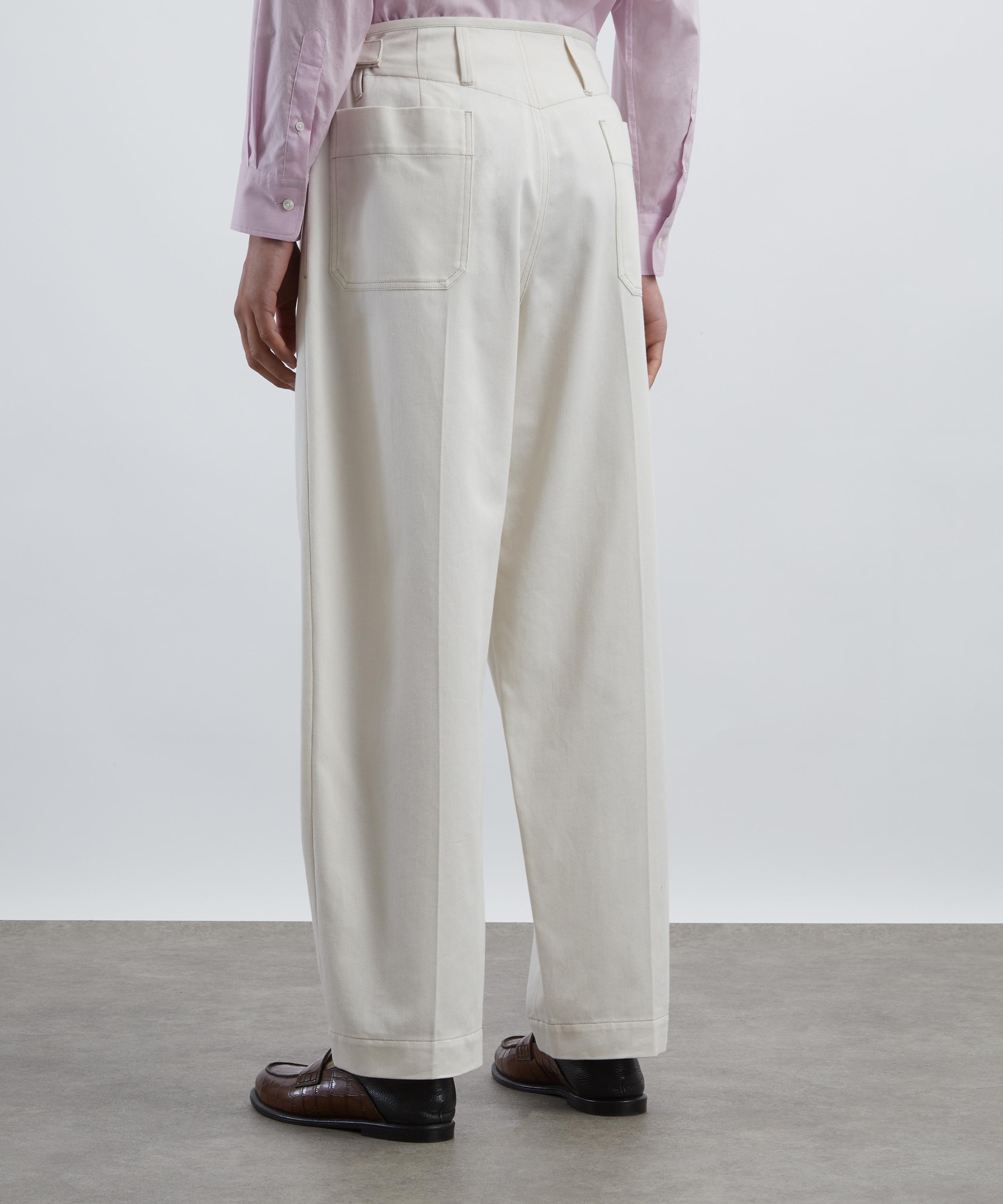 Lemaire - Creamy White Pleated Carrot Trousers image number 3