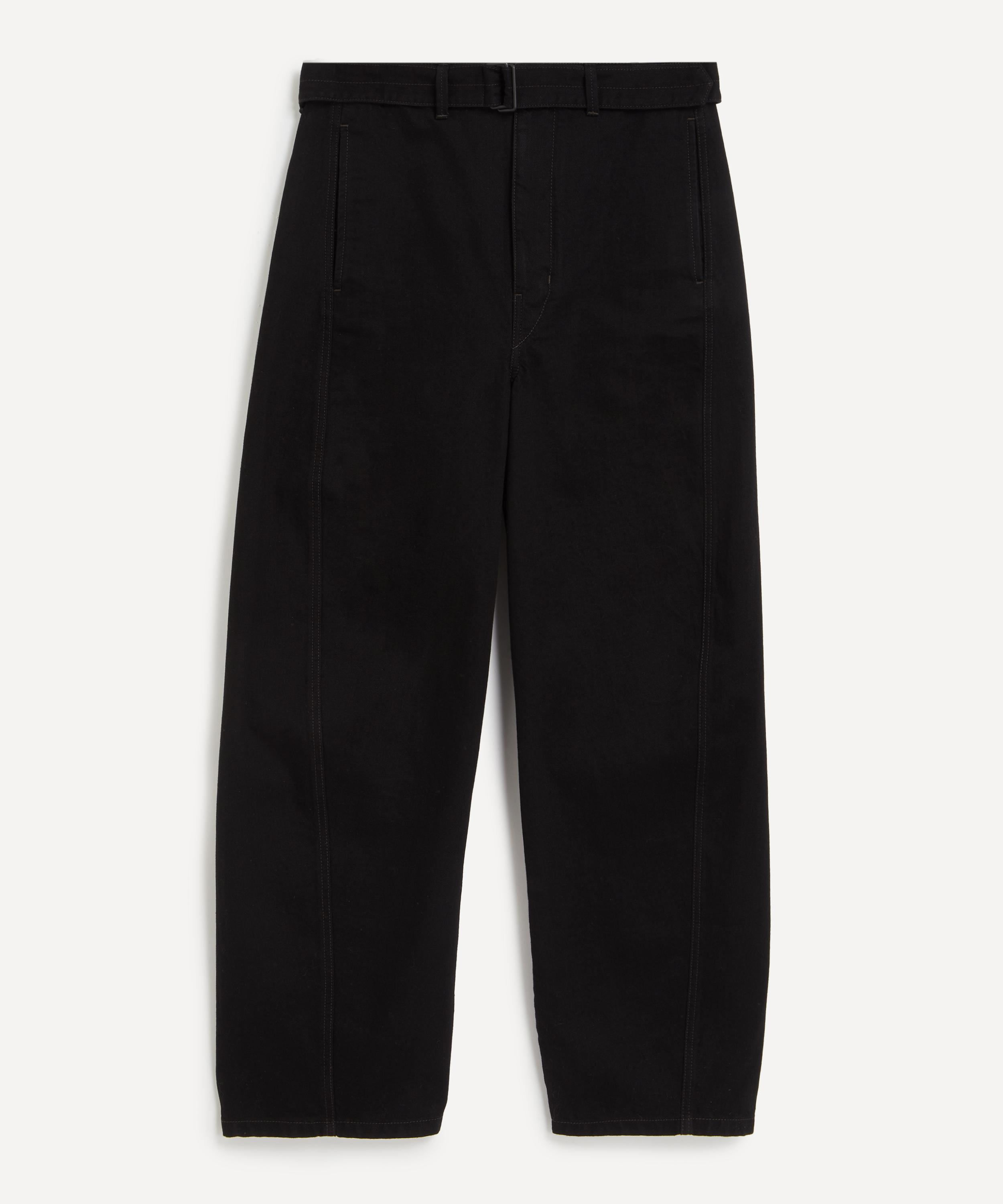 Lemaire - Twisted Belted Heavy Black Denim Trousers image number 0
