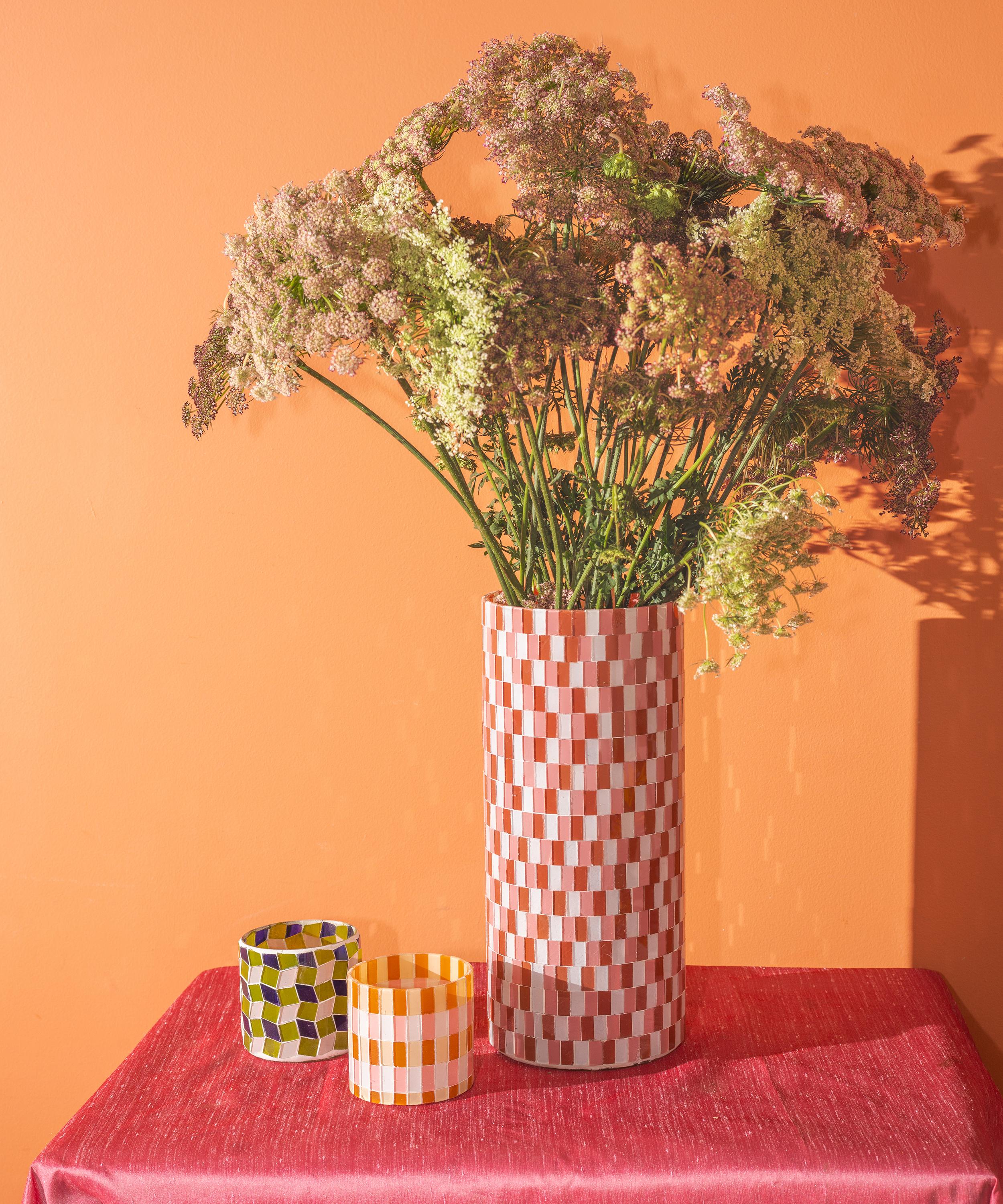 Ian Snow - Mixed Mosaic Glass Vase image number 1
