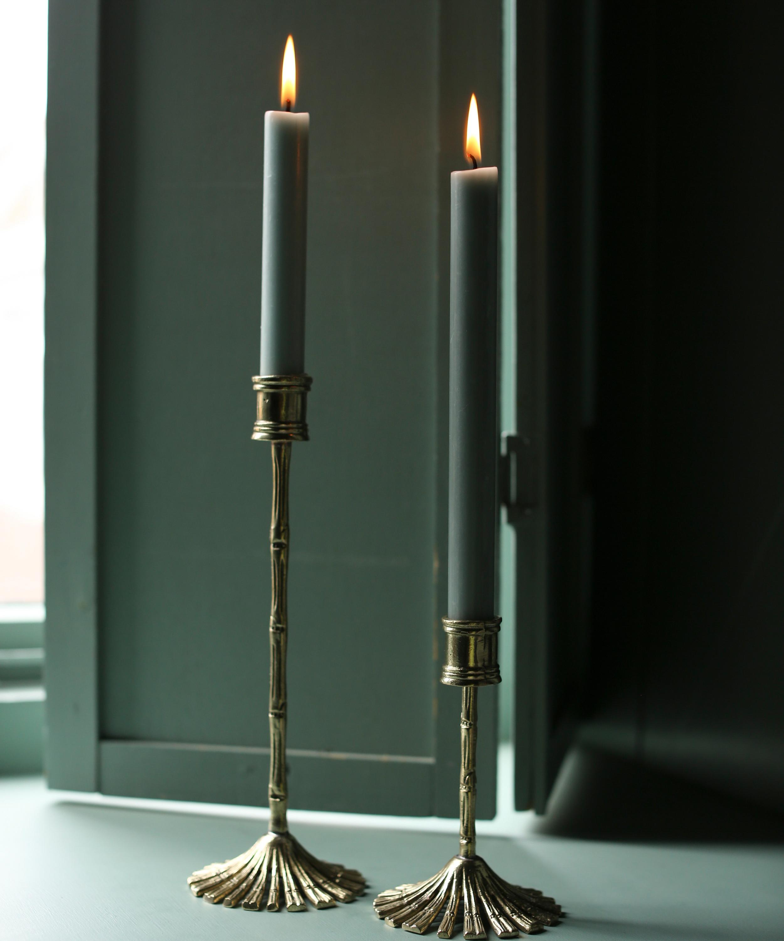 Doing Goods - Brass Bamboo Long Candle Holder image number 2