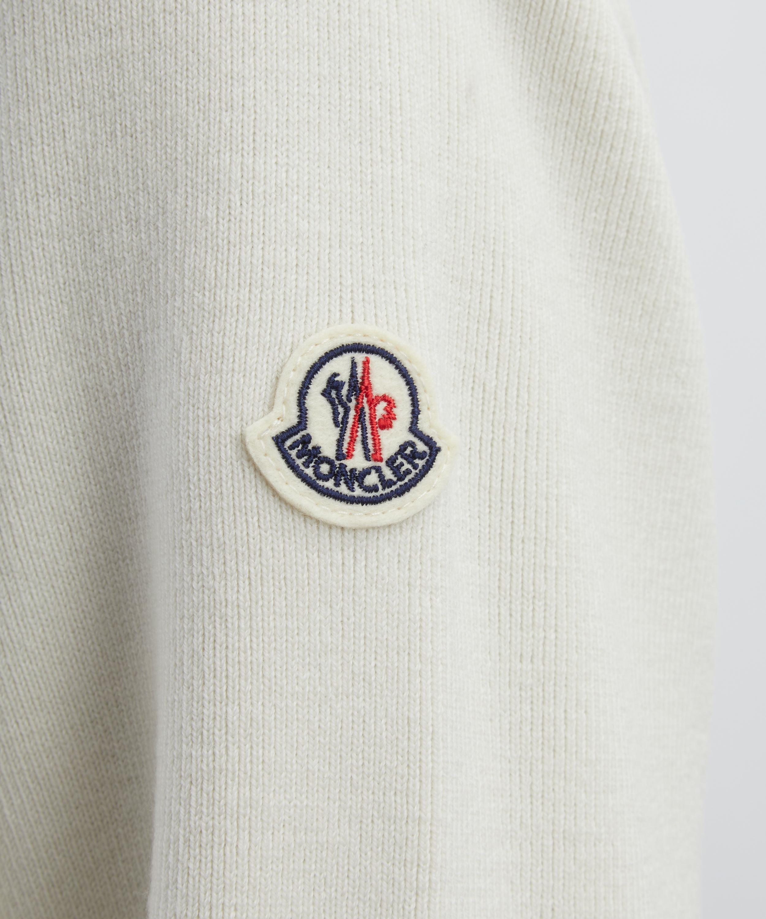Moncler - White Ivory Padded Wool Zip-Up Cardigan image number 4