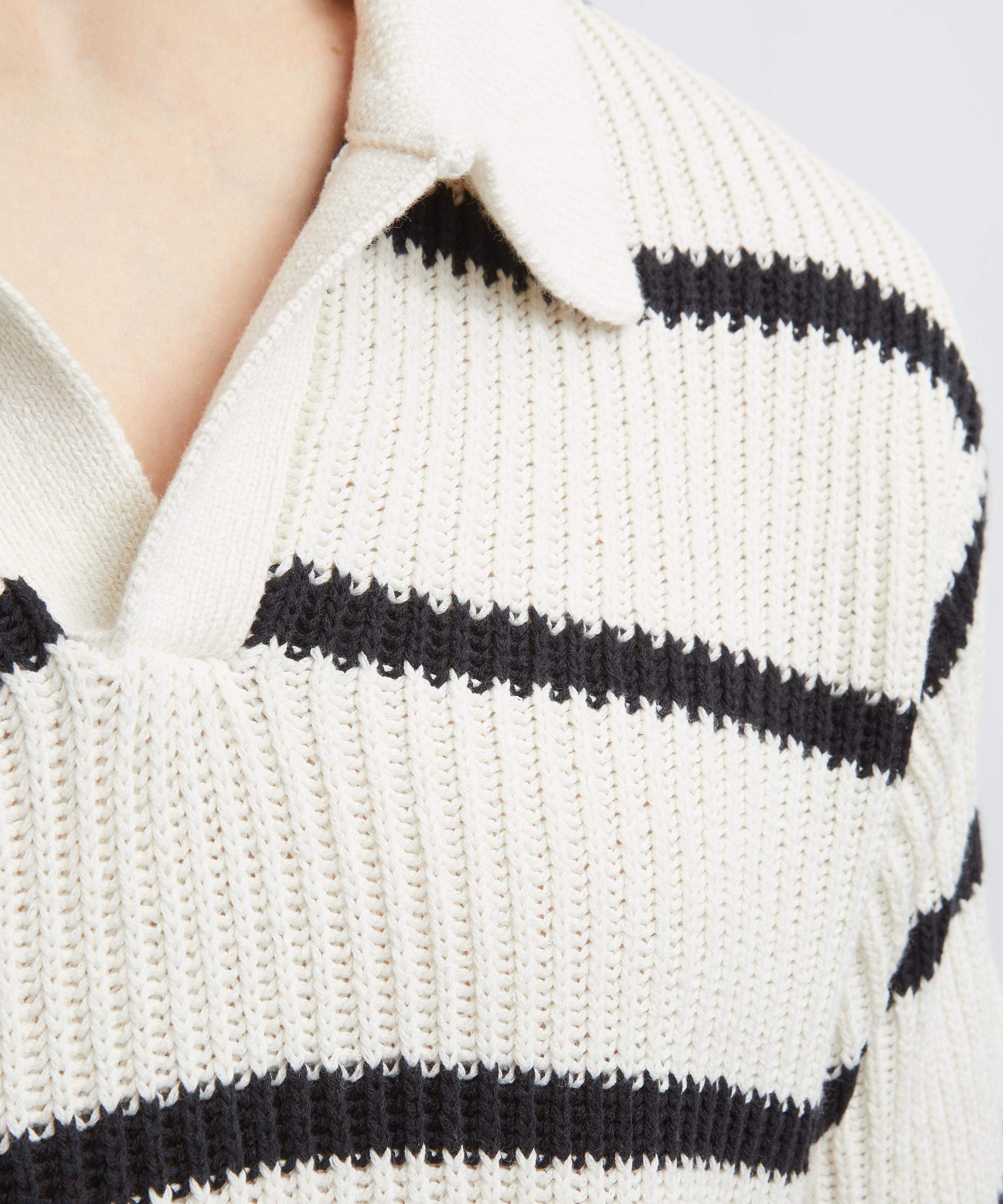 Frame - Striped Polo Sweater image number 4