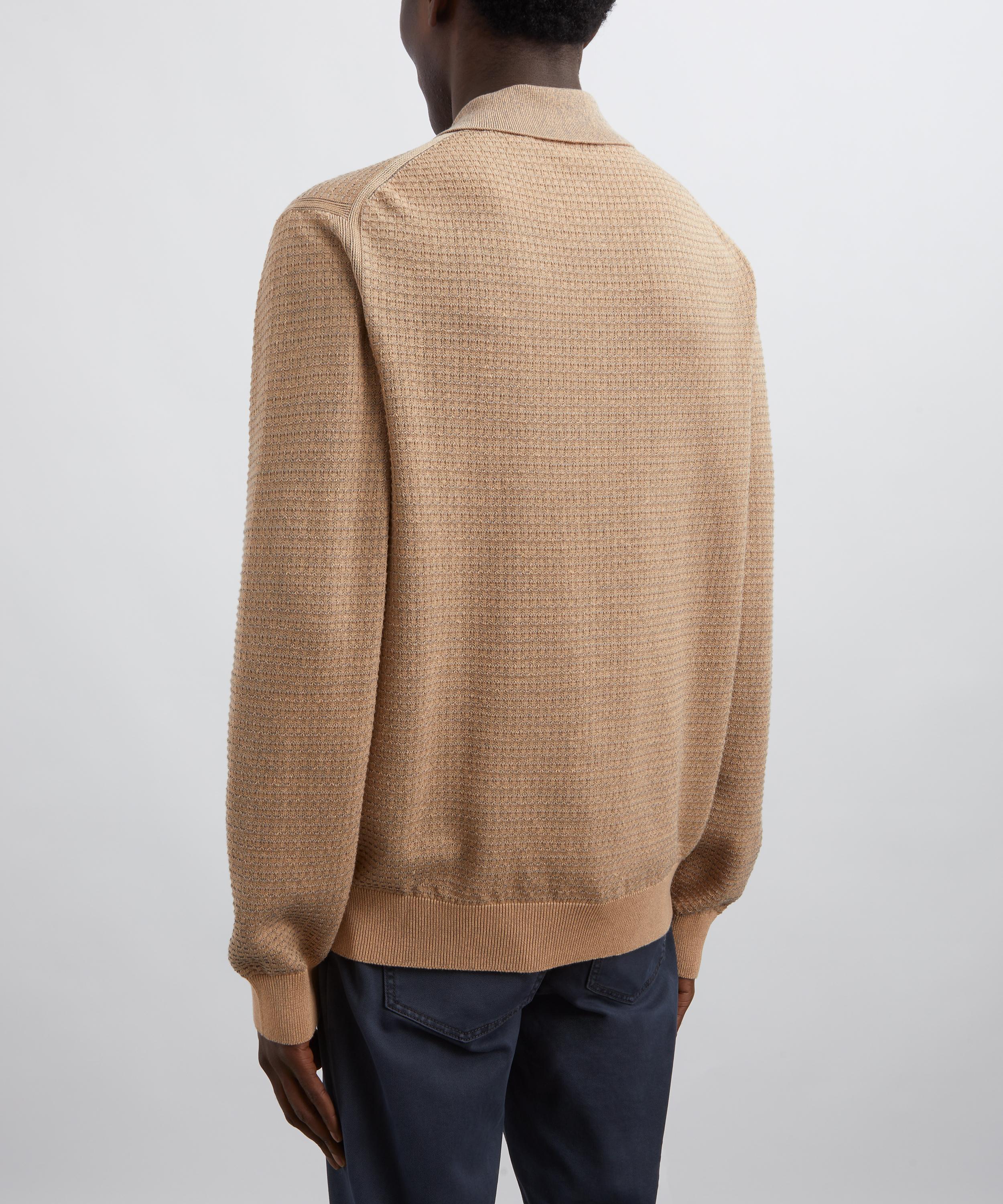 Paul Smith - Beige Cotton-Linen Waffle-Stitch Cardigan image number 3