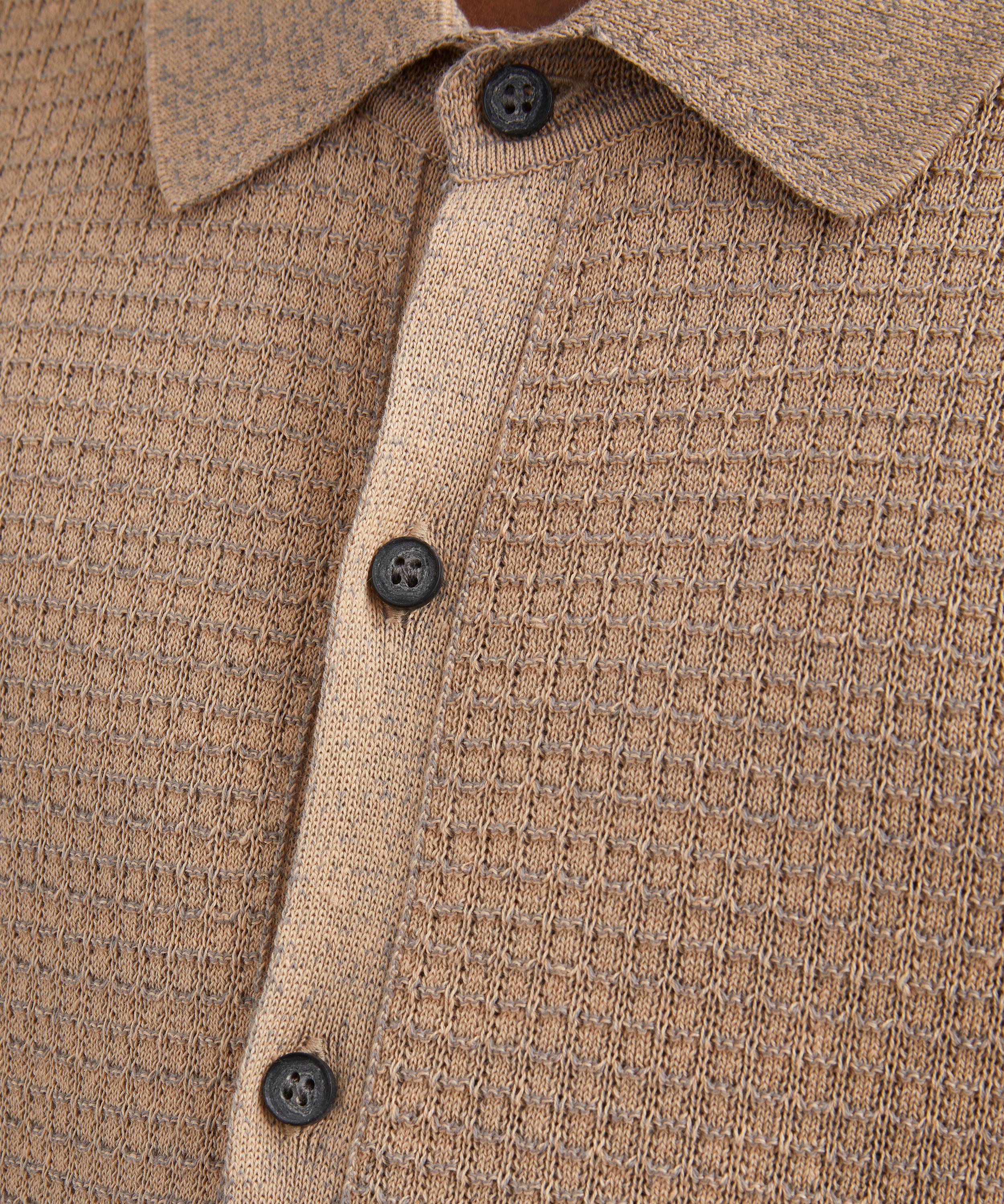 Paul Smith - Beige Cotton-Linen Waffle-Stitch Cardigan image number 4