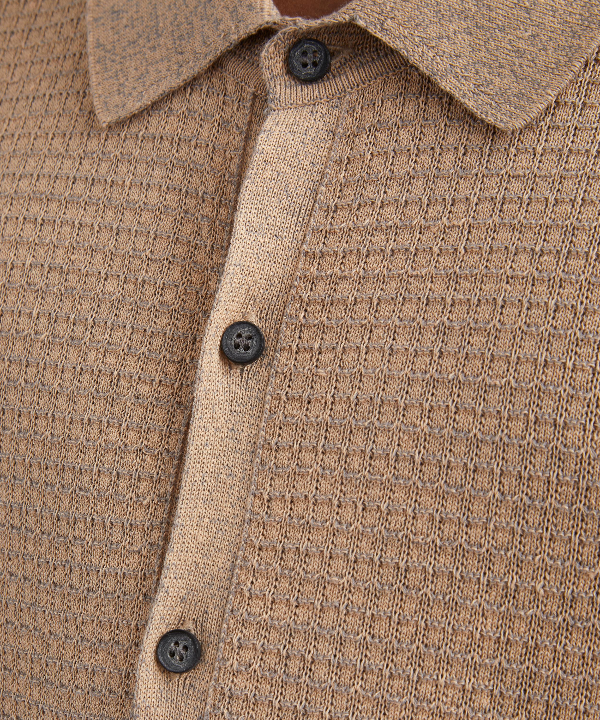 Paul Smith - Beige Cotton-Linen Waffle-Stitch Cardigan image number 4