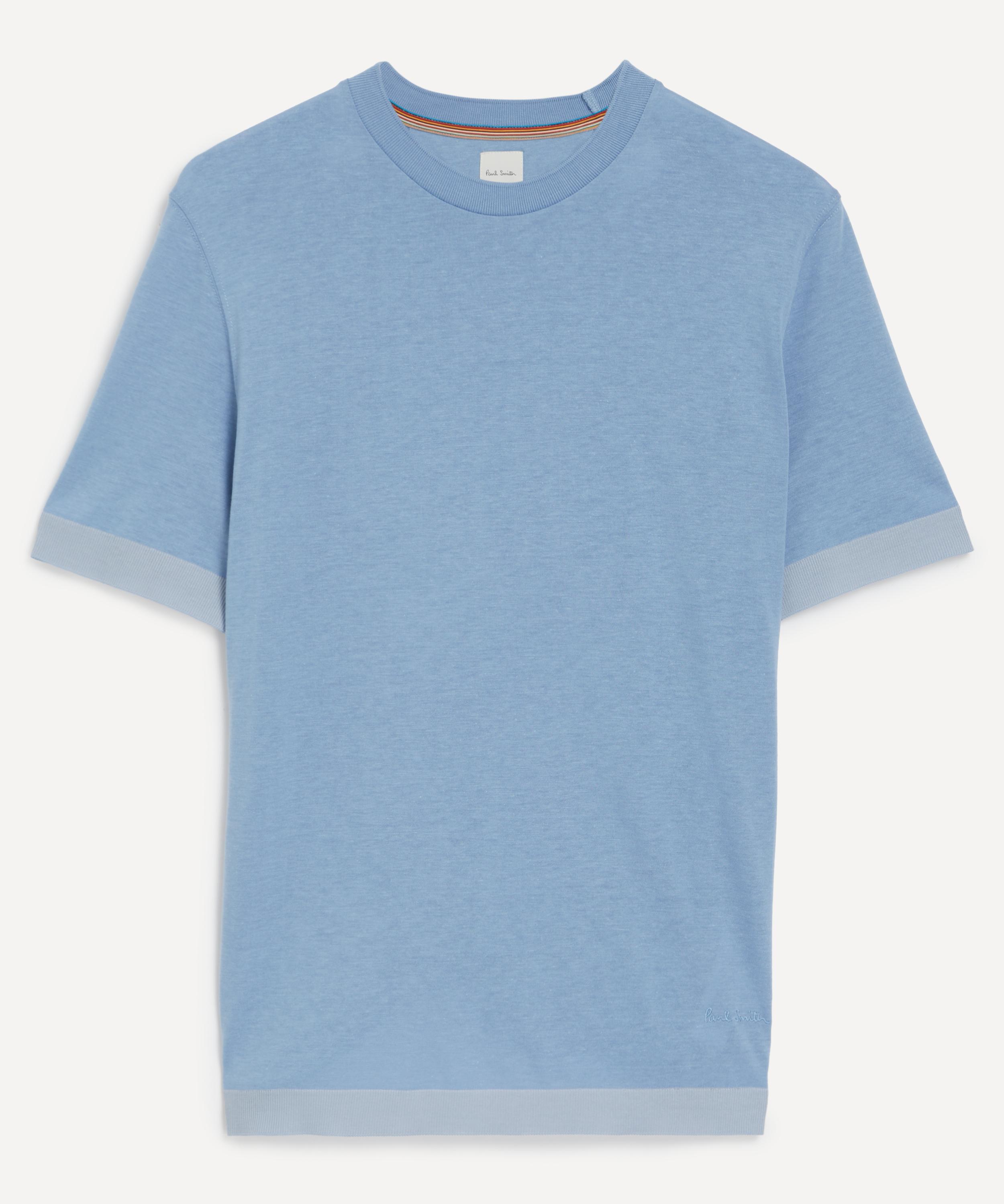 Paul Smith - Blue Lyocell-Cotton Knit T-Shirt image number 0