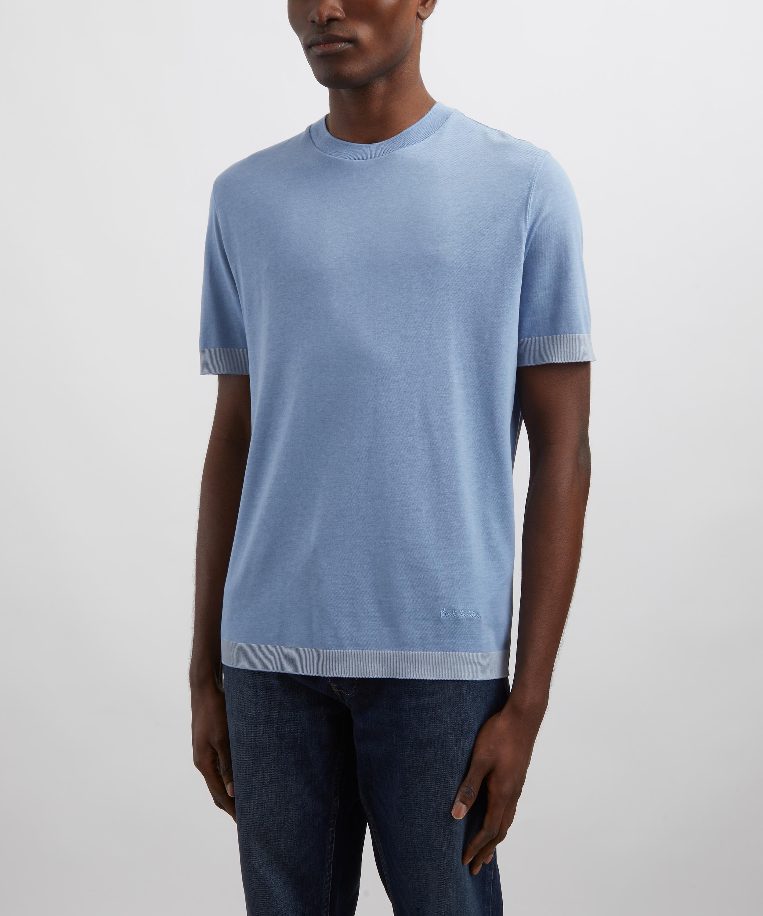 Paul Smith - Blue Lyocell-Cotton Knit T-Shirt image number 2